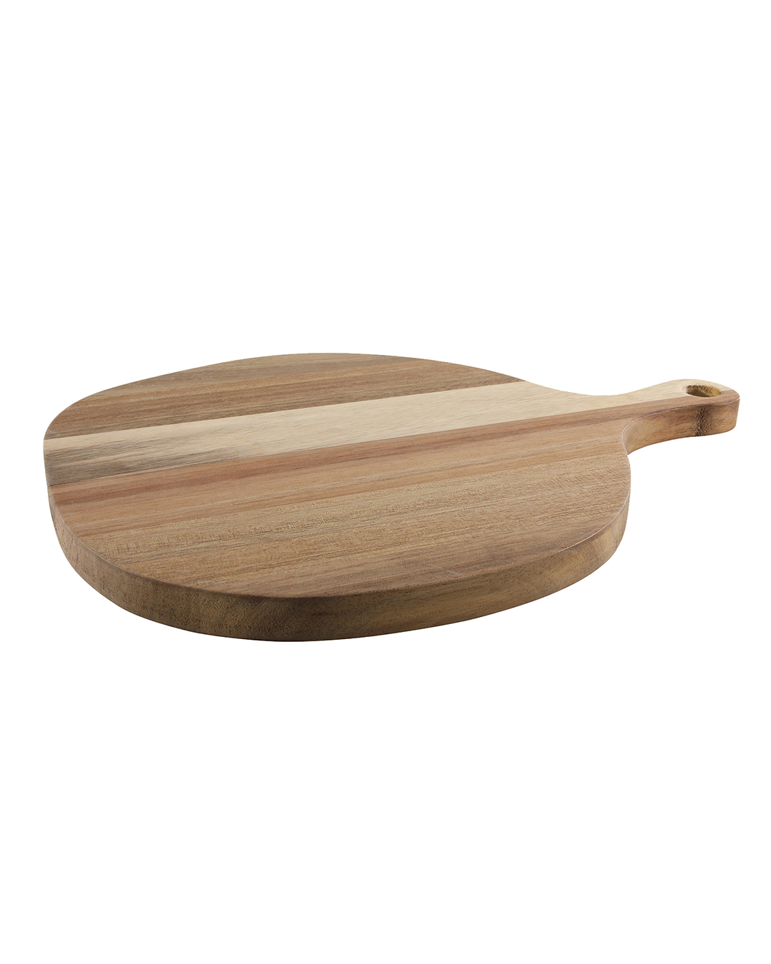 Tagliere rotondo da 31,5 cm per tagliare e servire - Fronda Calore - legno di acacia, marrone