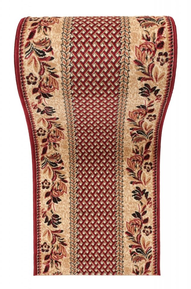 Tappeto corridoio Al metro ATLAS 7192B beige scuro - retrò, rosso