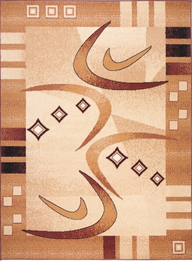 Tappeto moderno Atlas geometrico F741A beige chiaro - beige