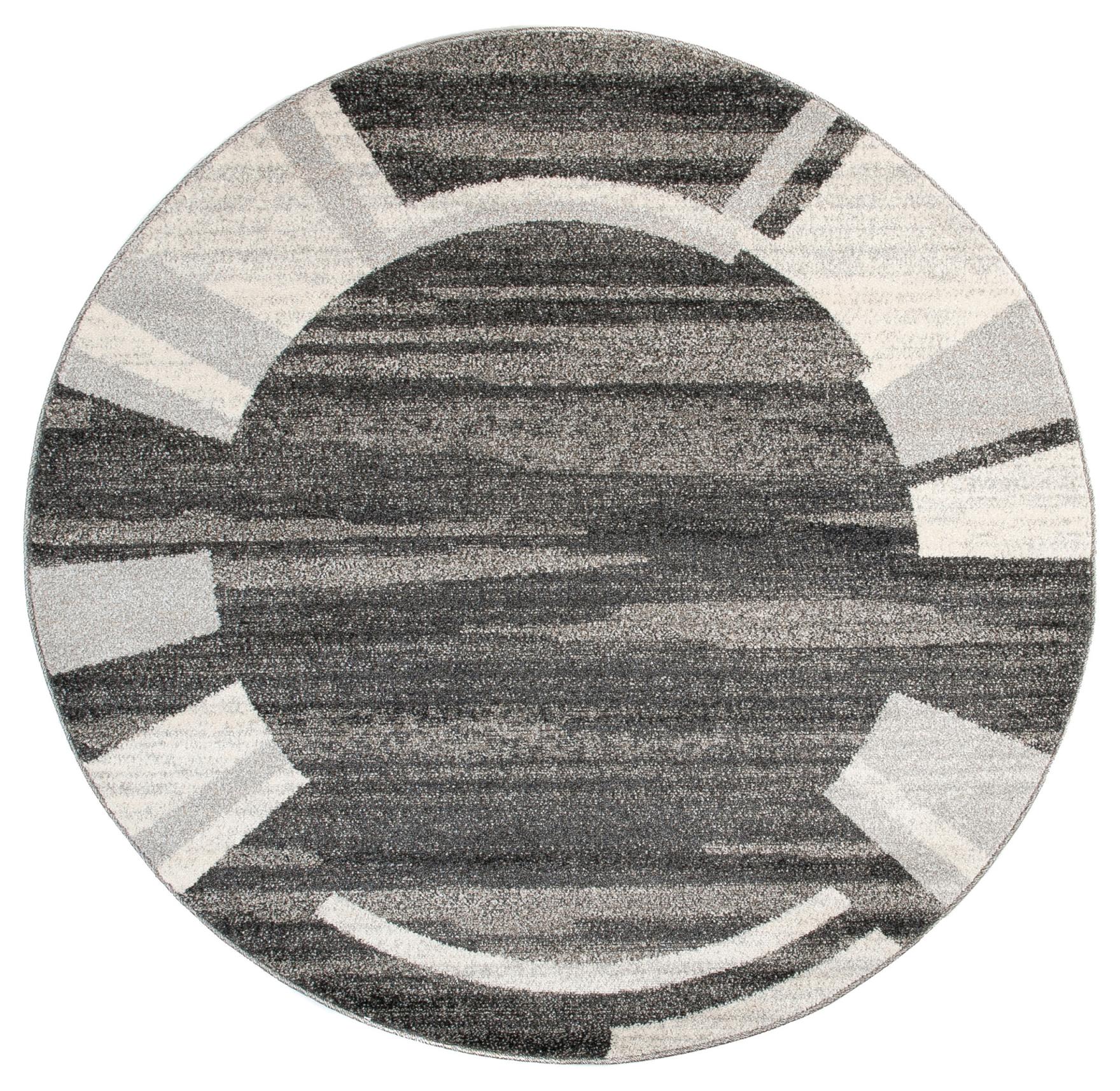 Tappeto moderno Sari Frame 3443A BLACK - grigio