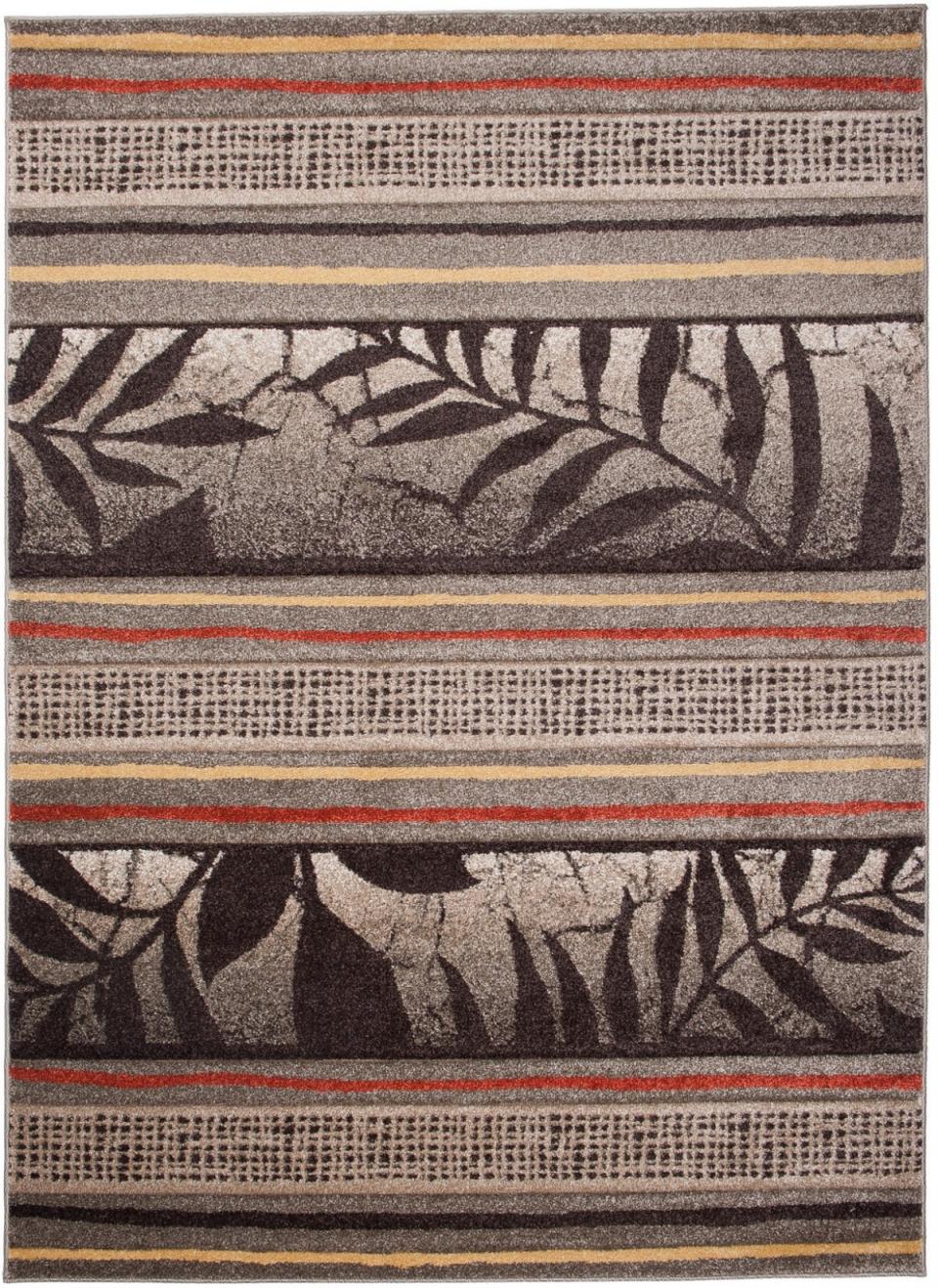 Tappeto moderno Sumatra a strisce, vegetale H093A BEIGE - beige