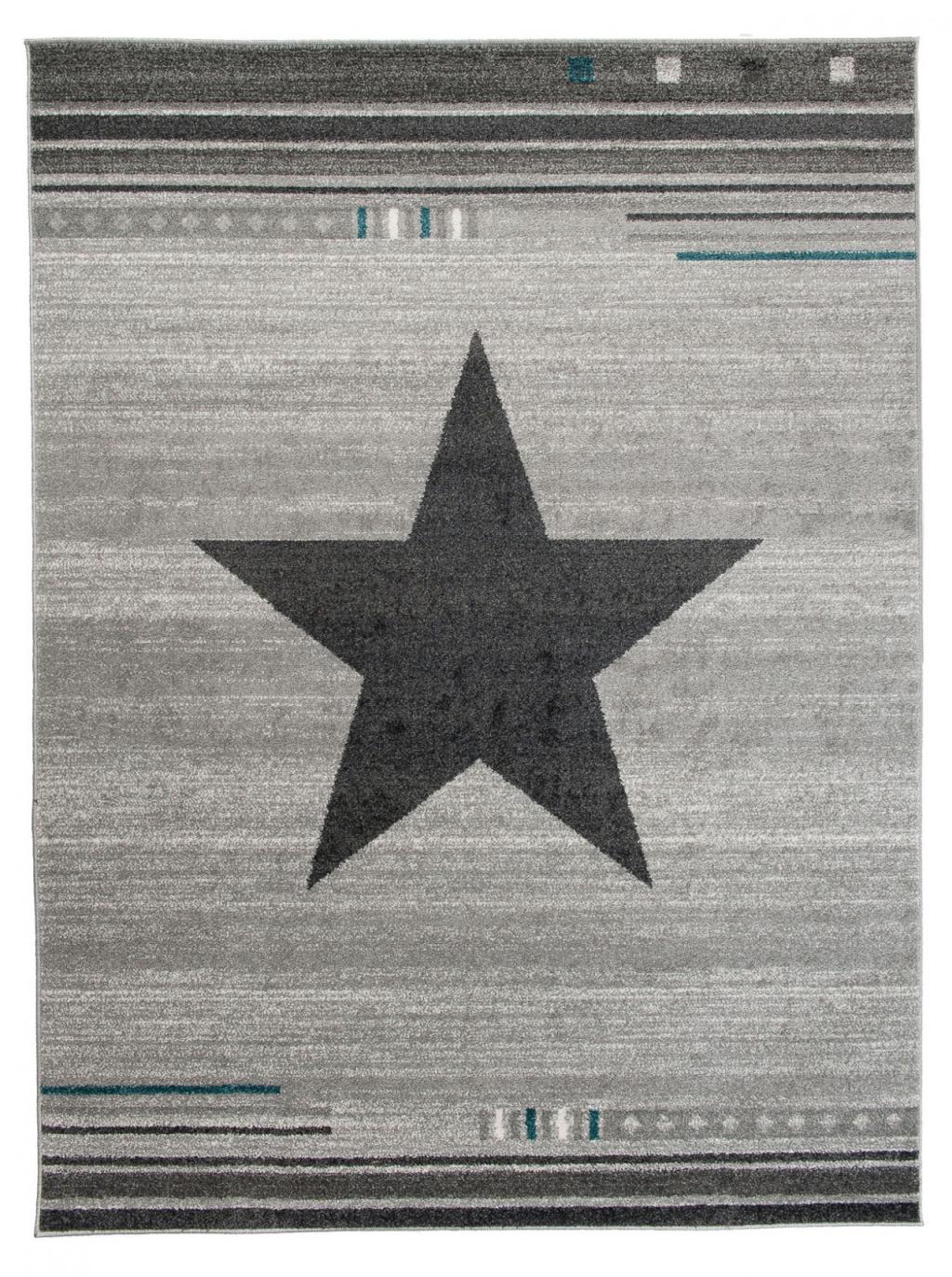 Tappeto marocchino moderno Stars L916C GRIGIO CHIARO - grigio