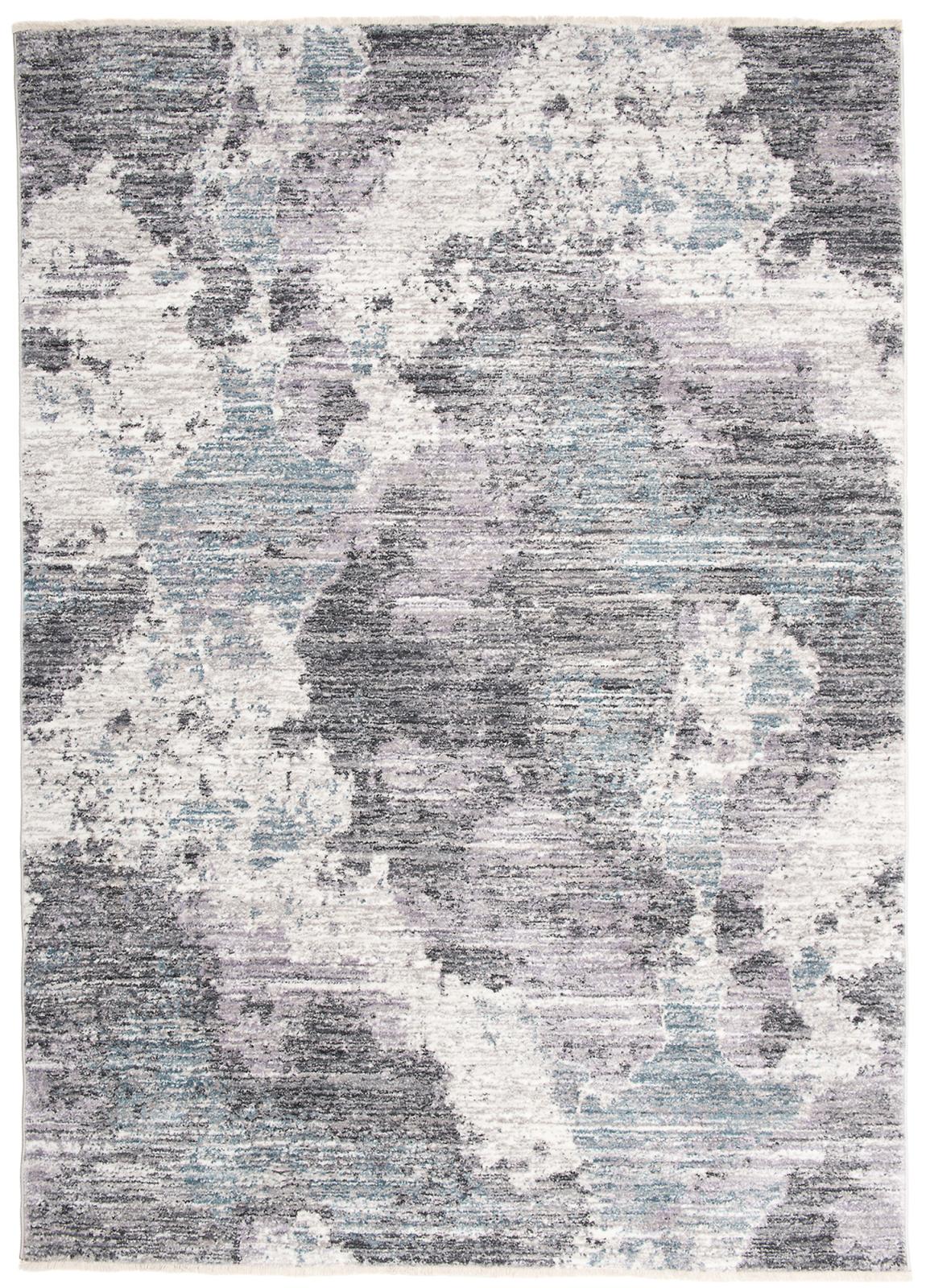 Tappeto moderno astratto Mystic 3252A LGRAY SILVER - grigio, blu