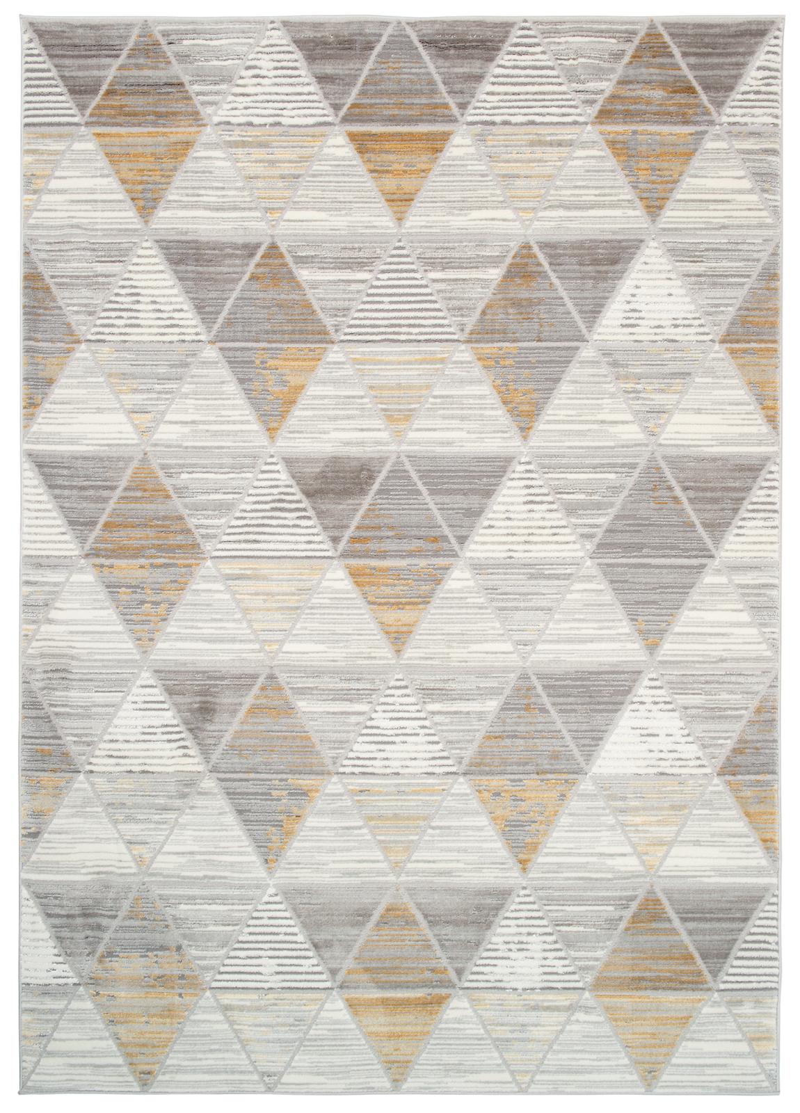 Tappeto moderno geometrico Asthane E460A GRIGIO CHIARO GIALLO SCURO - grigio chiaro, giallo