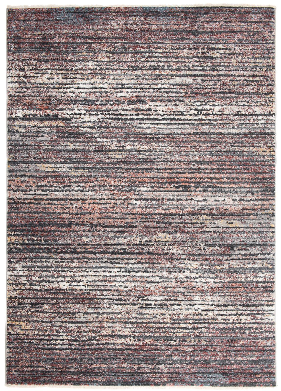 Tappeto moderno a strisce mistiche 3254A grigio scuro ORO - righe, grafite, grigio