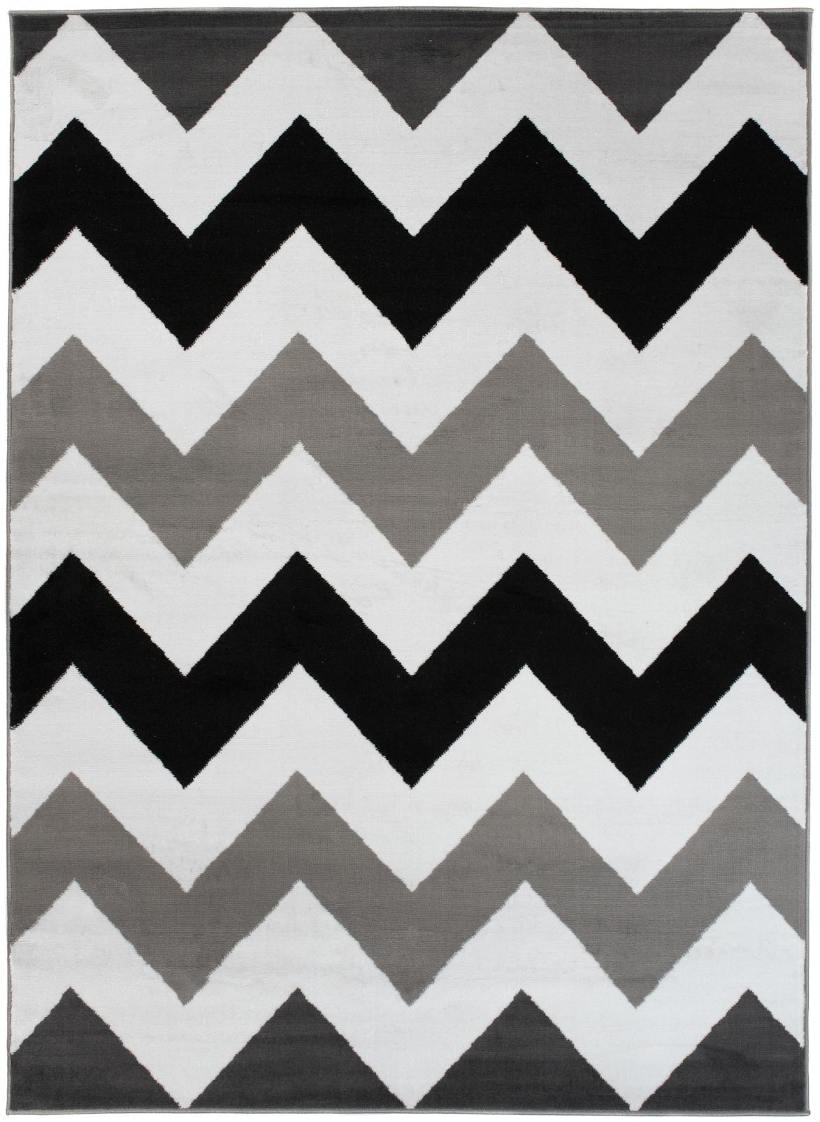 Tappeto moderno Maya geometrico Z903E BIANCO - grigio, bianco e nero
