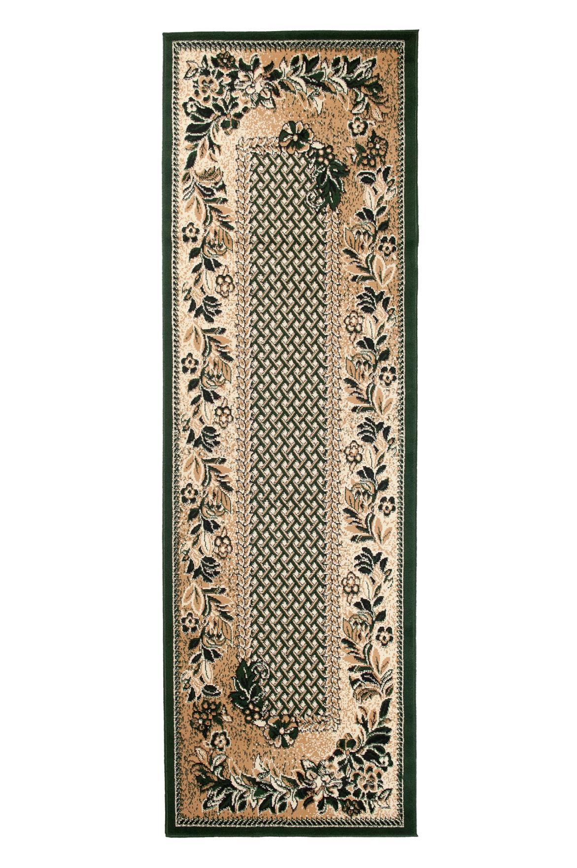 Tappeto moderno Atlas Roślinny 7192C DARK GREEN BEIGE - verde