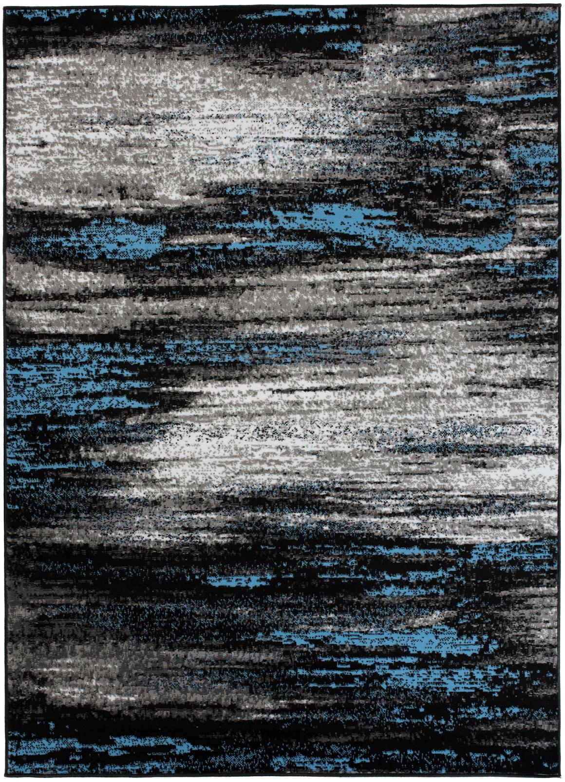 Tappeto Modern Maya Abstract Z905B NERO - nero, blu