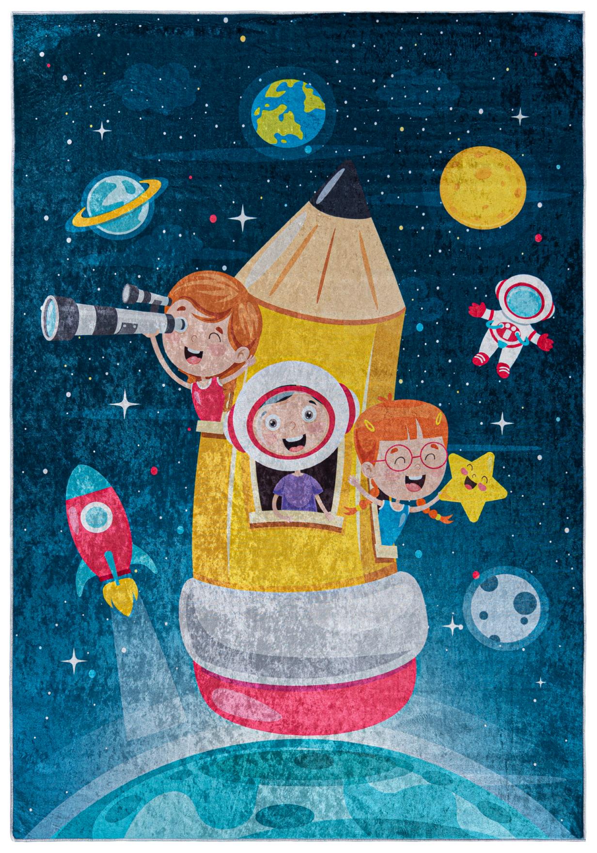 Tappeto Baby Cosmos Planets EMMA 42810 - blu, colorato