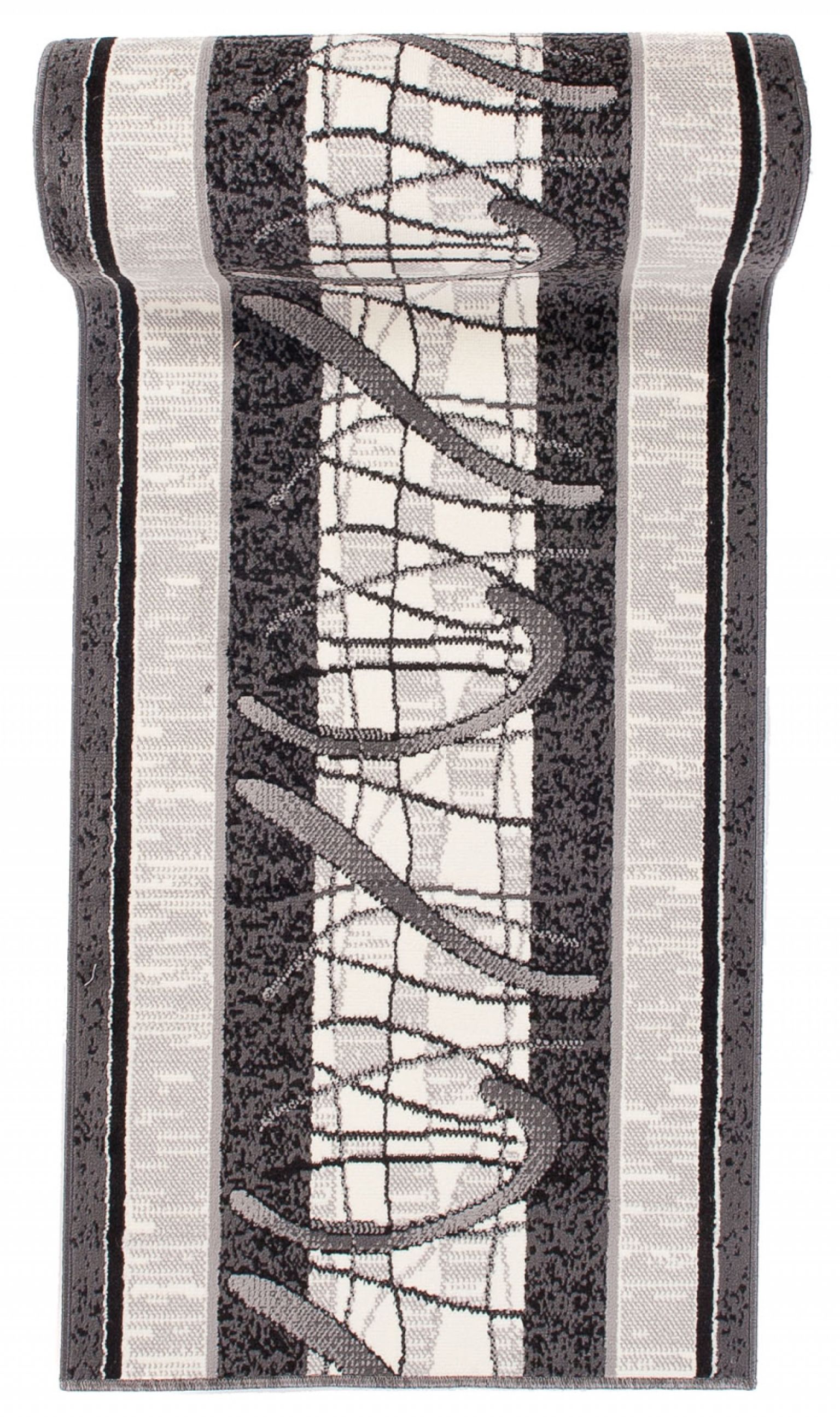 Tappeto corridoio  Al metro Dream 5118B DARK GRAY - geometrico, grafite, grigio