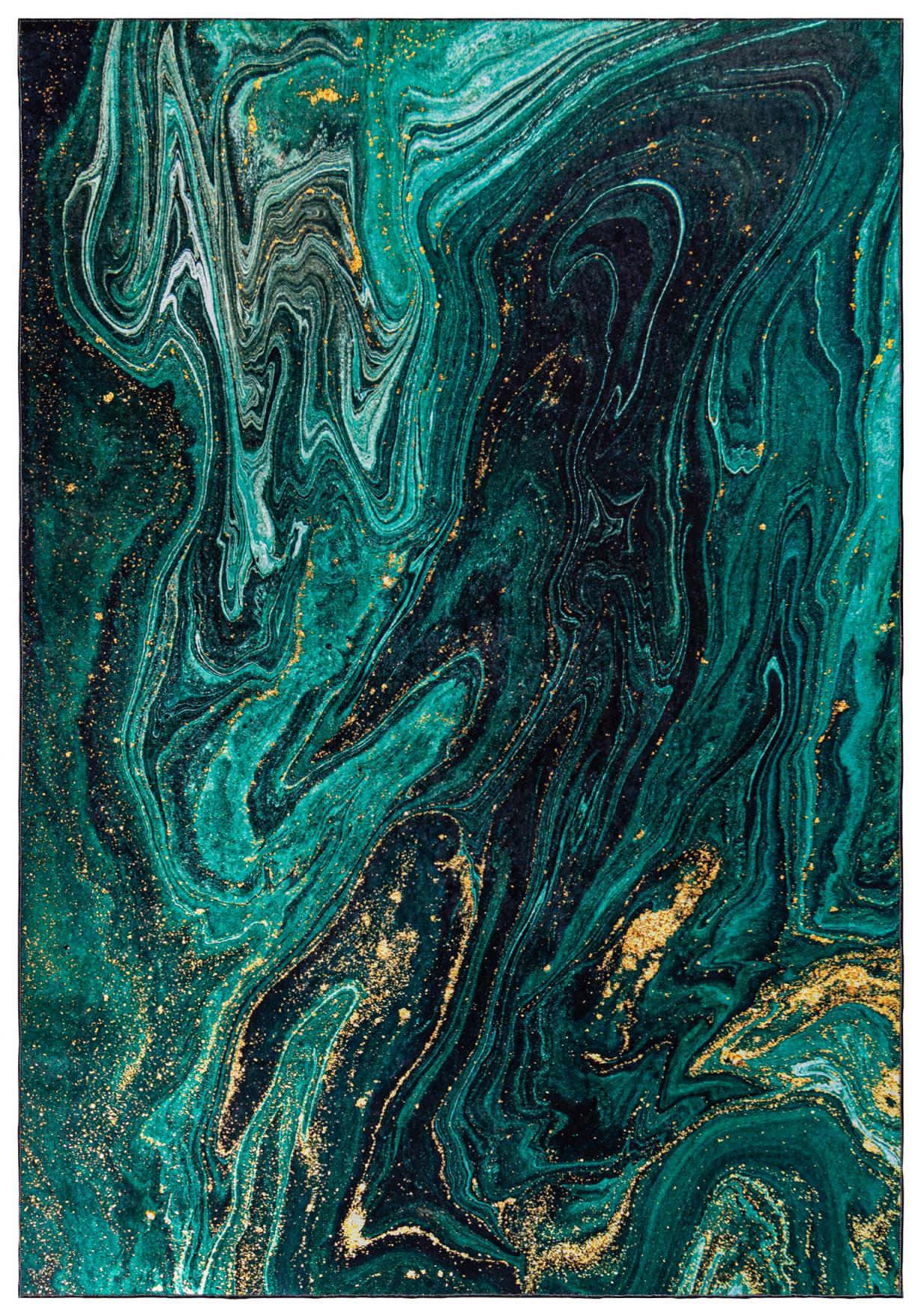 Tappeto moderno astratto TOSCANA 40560 - verde bottiglia