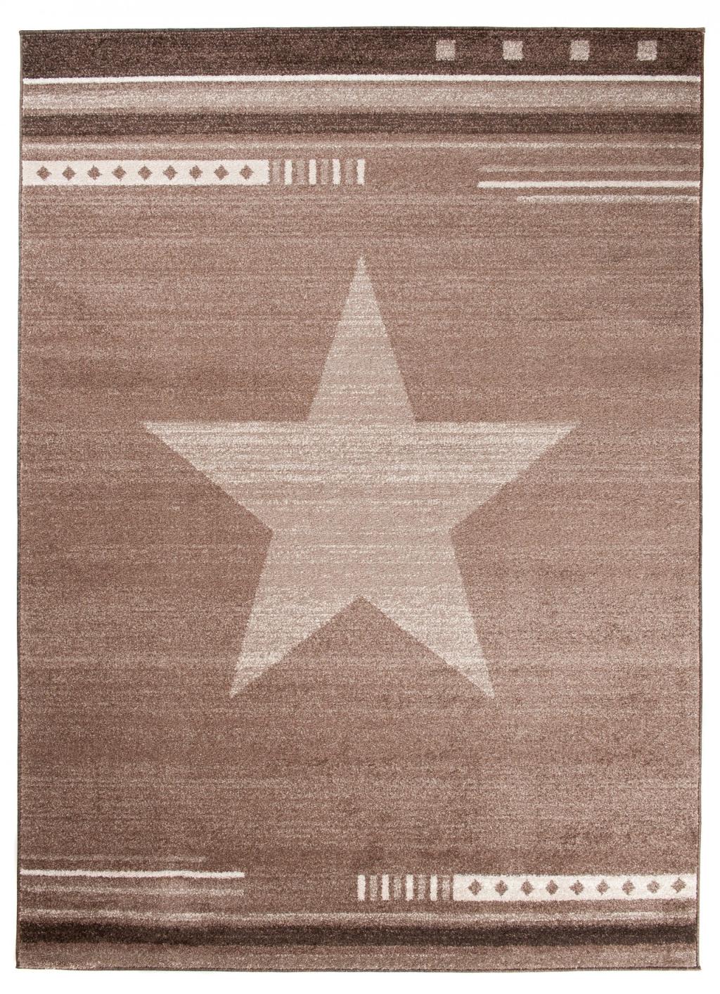 Tappeto moderno Morocco Stars L916A DARK BEIGE - beige