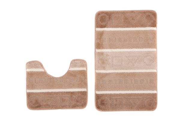 Set di tappeti da bagno 2 pezzi MULTI B5015 BEIGE