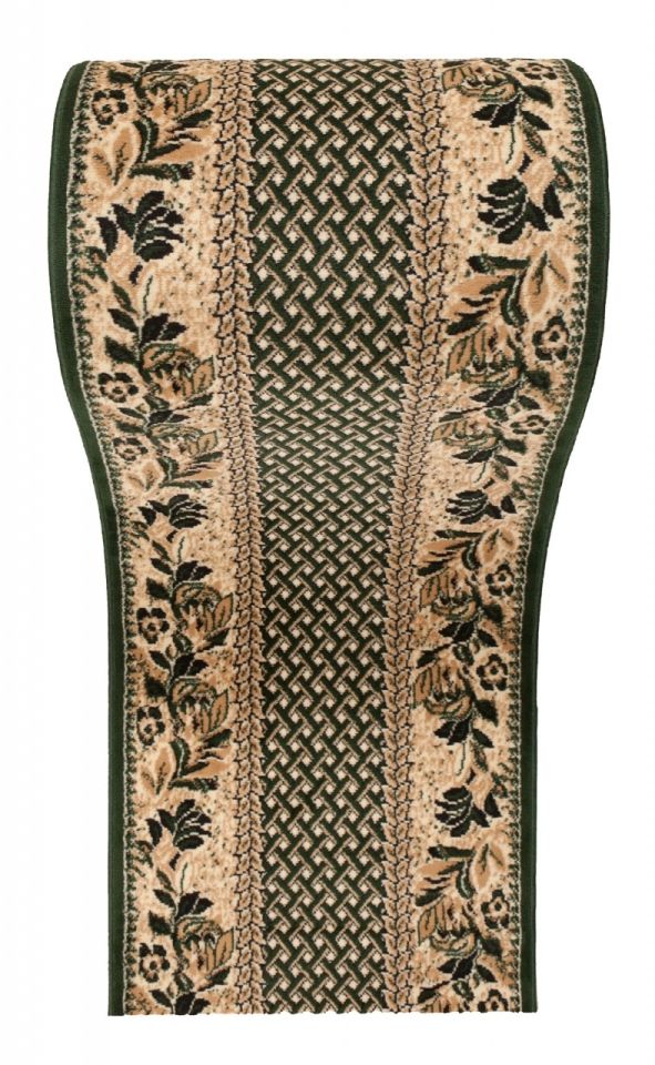 Tappeto corridoio Al metro ATLAS 7192C beige scuro - retrò, verde