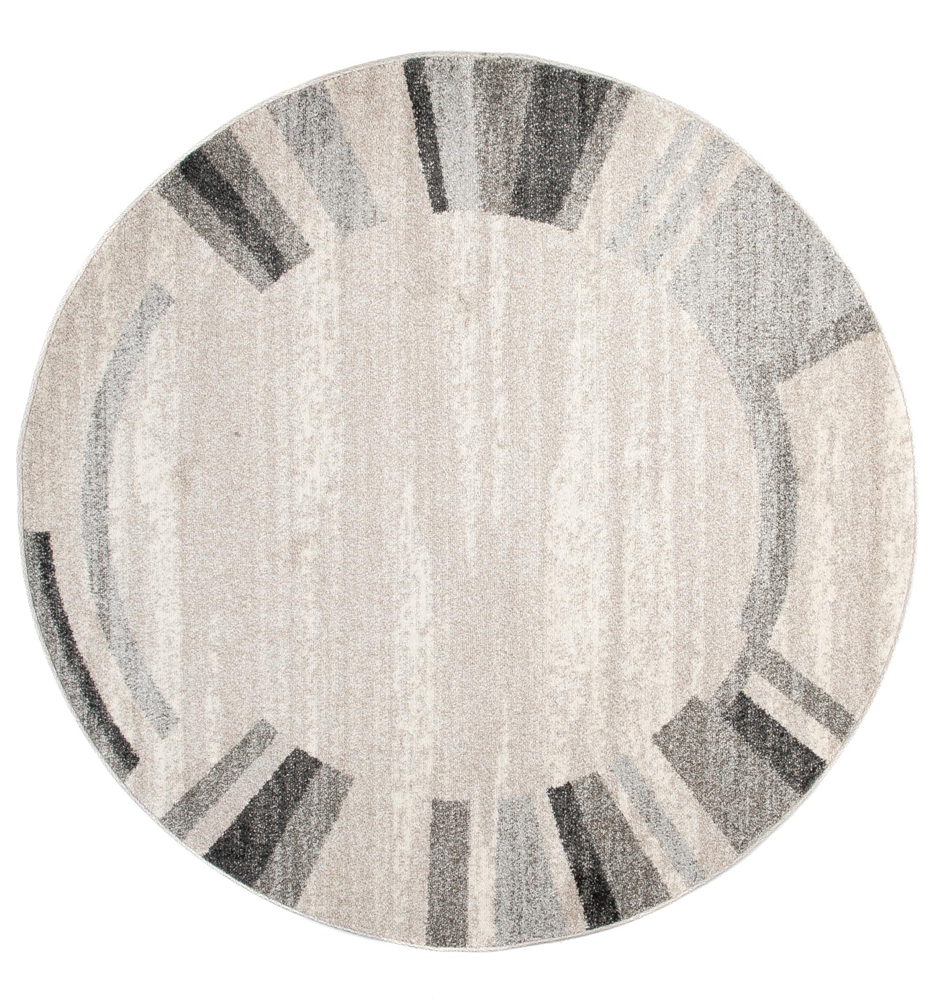 Tappeto moderno Sari Circle Frame 3443A BEIGE - beige, grigio