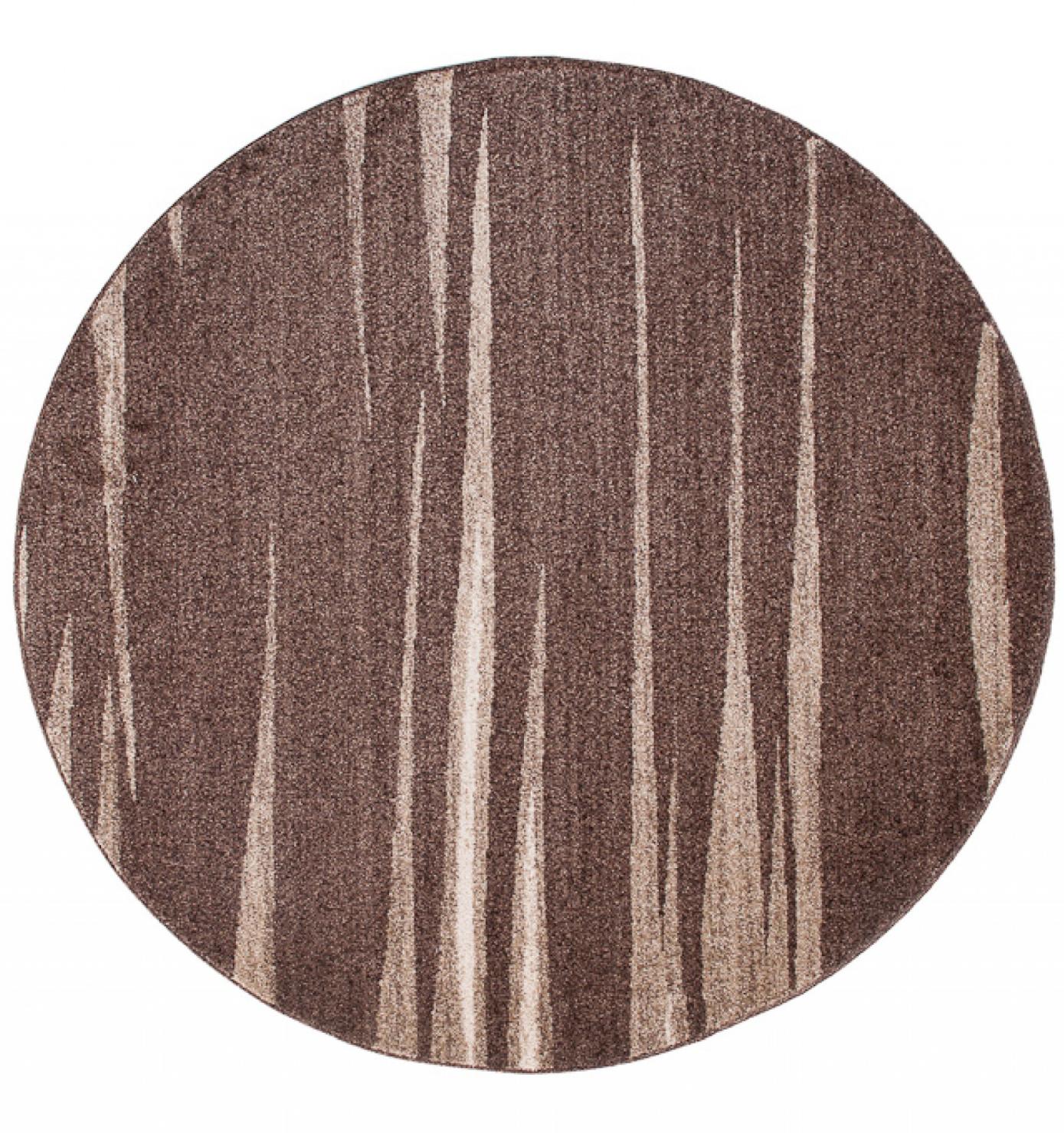 Tappeto moderno Sari a strisce circolari 3436A MARRONE SCURO - marrone