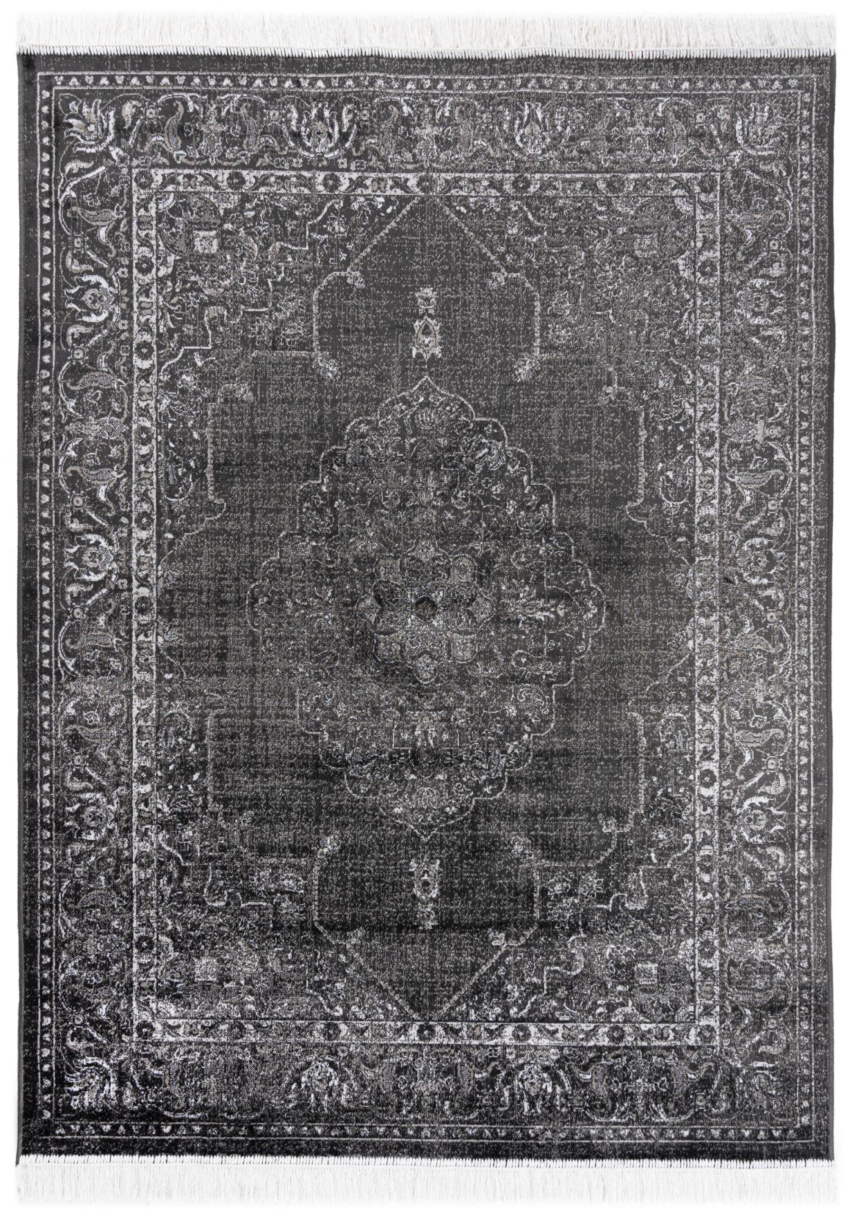Tappeto tradizionale Isphahan 84279 ANTHRATICE - grigio, antracite