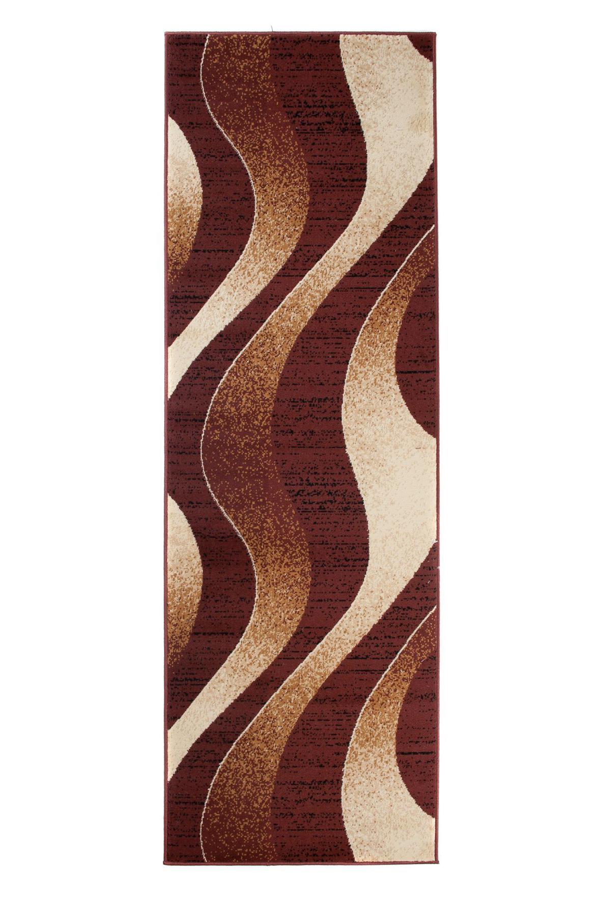 Tappeto moderno Dream a strisce geometriche K857A marrone - marrone