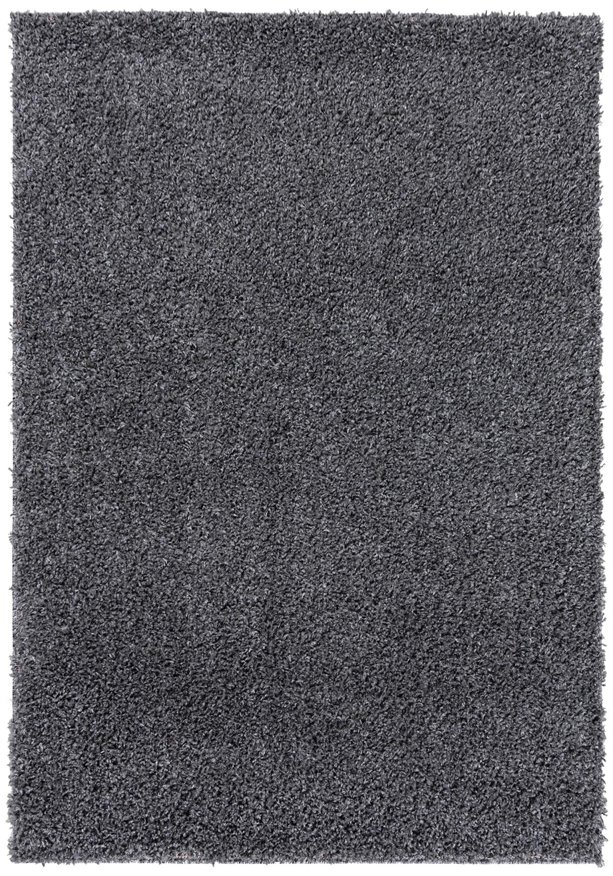 Tappeto Shaggy a pelo lungo Soho Circle monocolore P113A GRAY2 - grigio scuro
