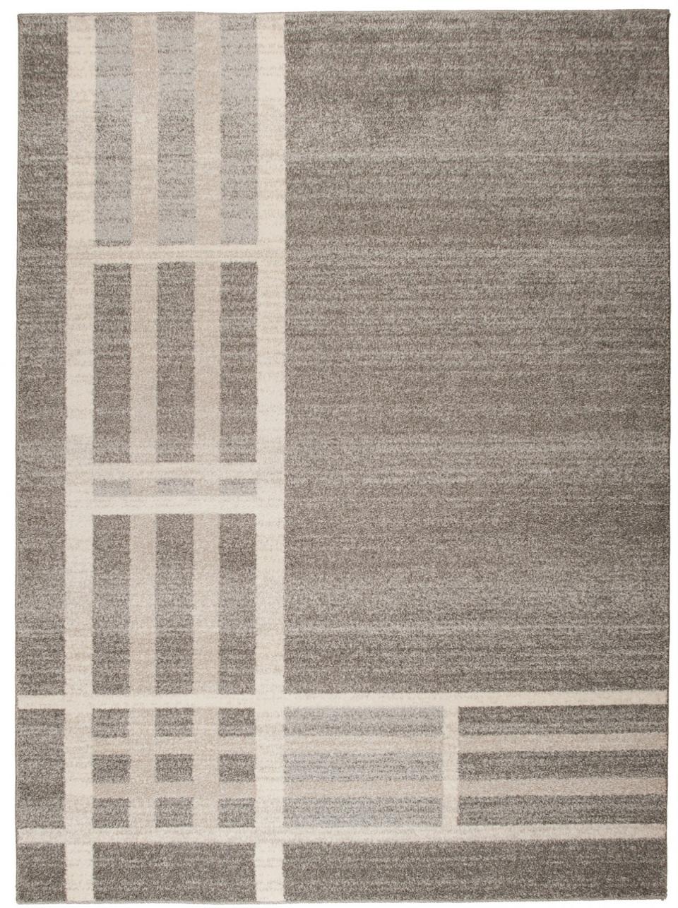 Tappeto Rasta moderno geometrico, griglia 3445A DARK GRAY - grigio chiaro