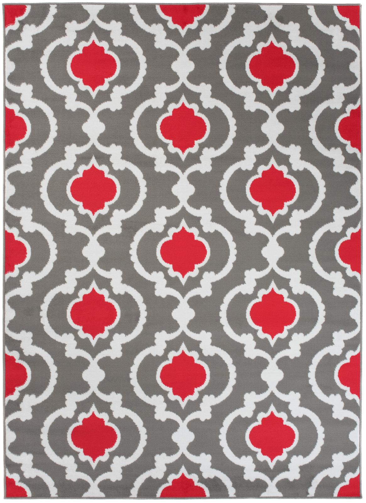 Tappeto Modern Maya Geometric Z985A GRAY - grigio, rosso
