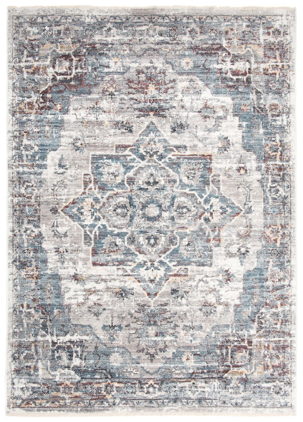 Tappeto Mystic tradizionale 3089A argento grigio chiaro - grigio, blu