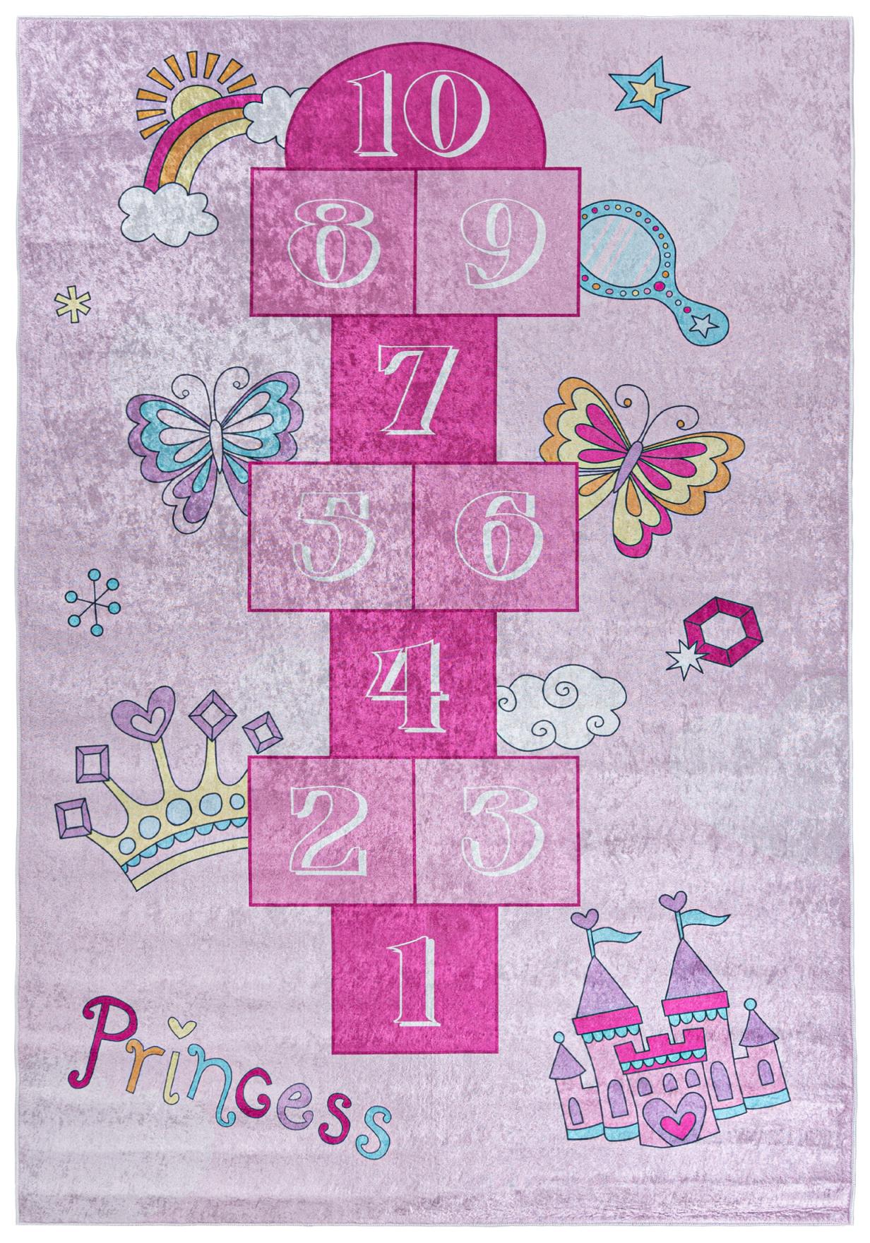 Tappeto per bambini per ragazze Gioco in classe EMMA 1718A - rosa