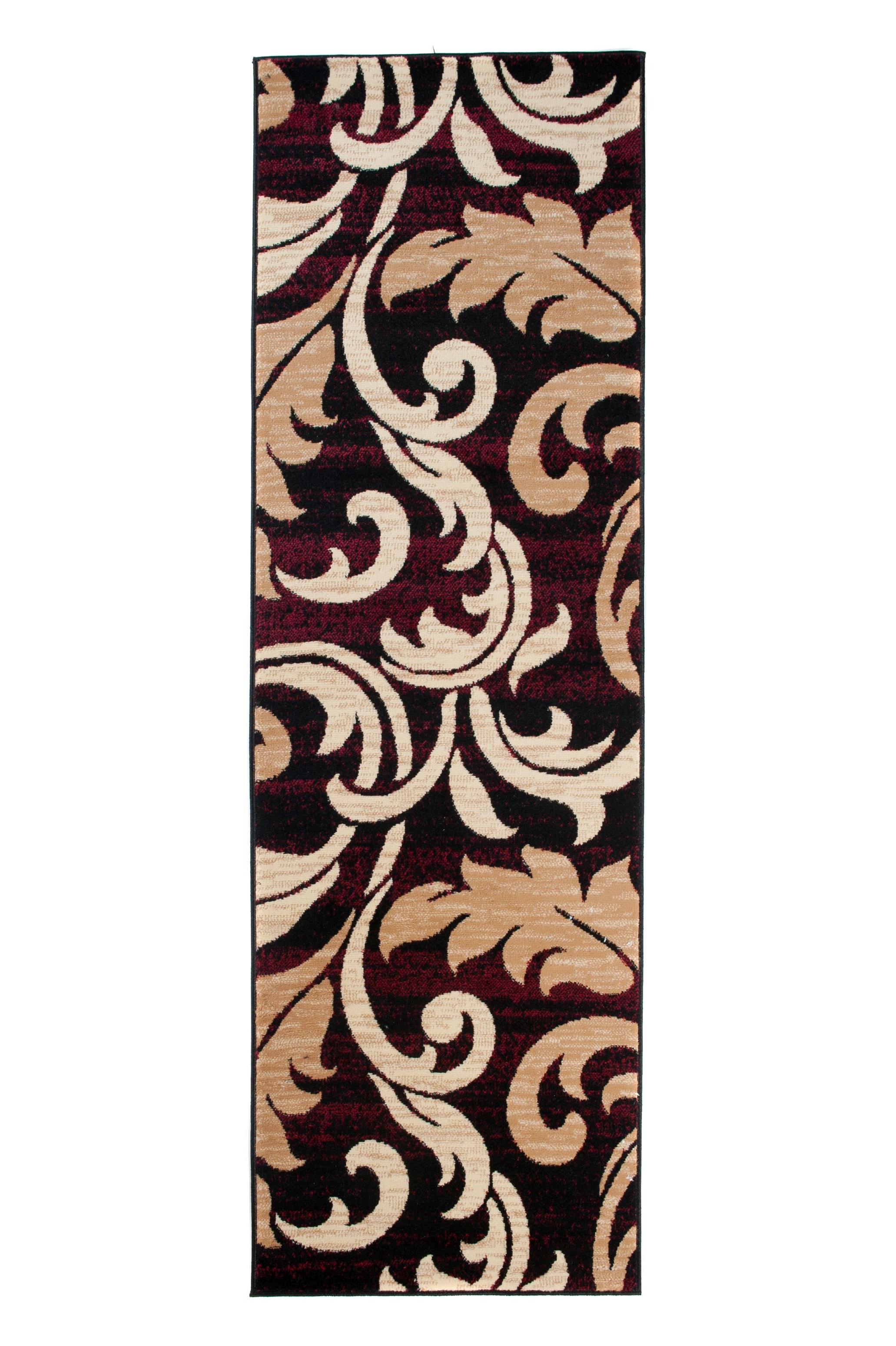 Tappeto moderno Dream vegetale 2715B BLACK - marrone