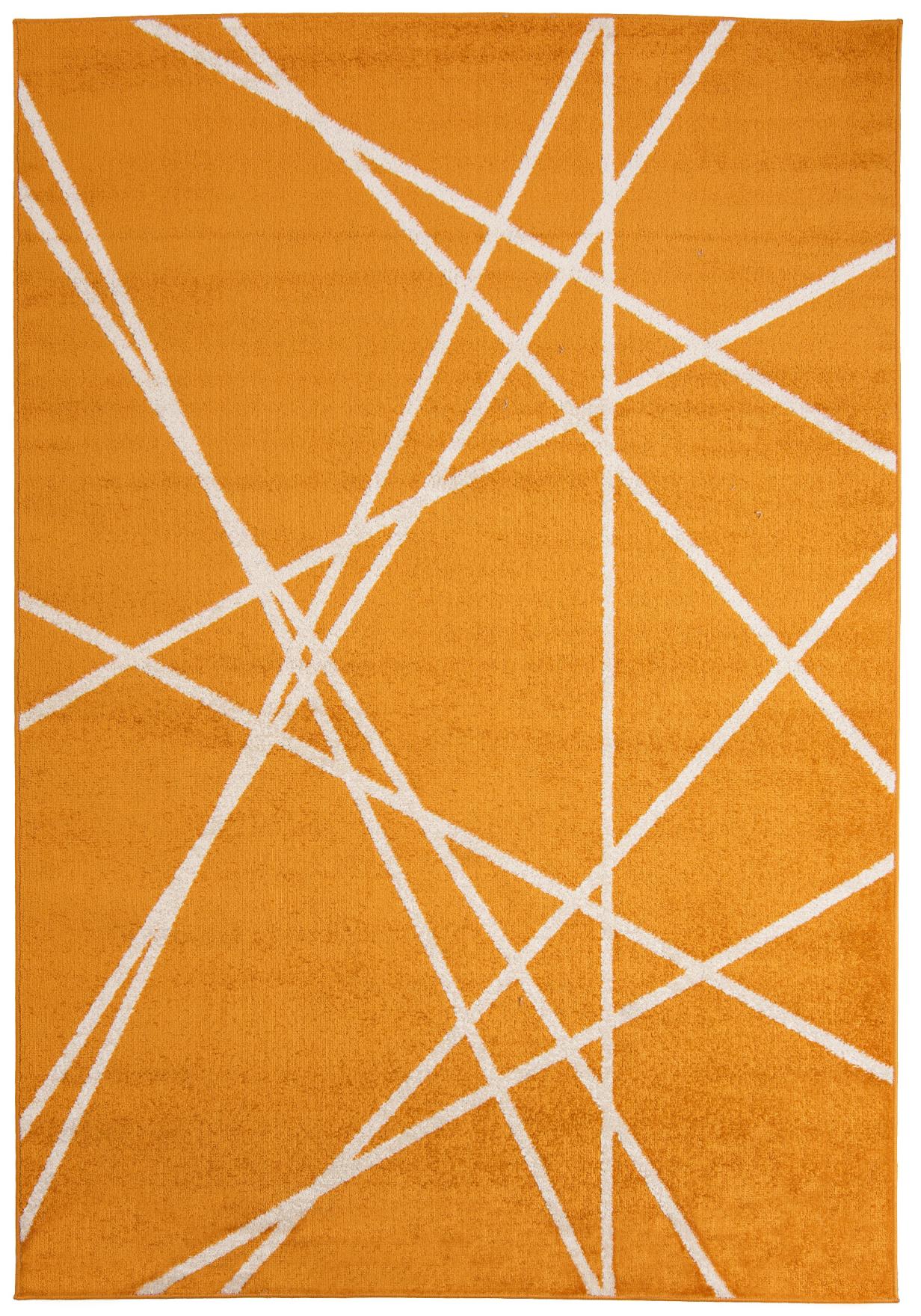 Tappeto moderno primaverile a strisce geometriche H175A ORANGE - arancione