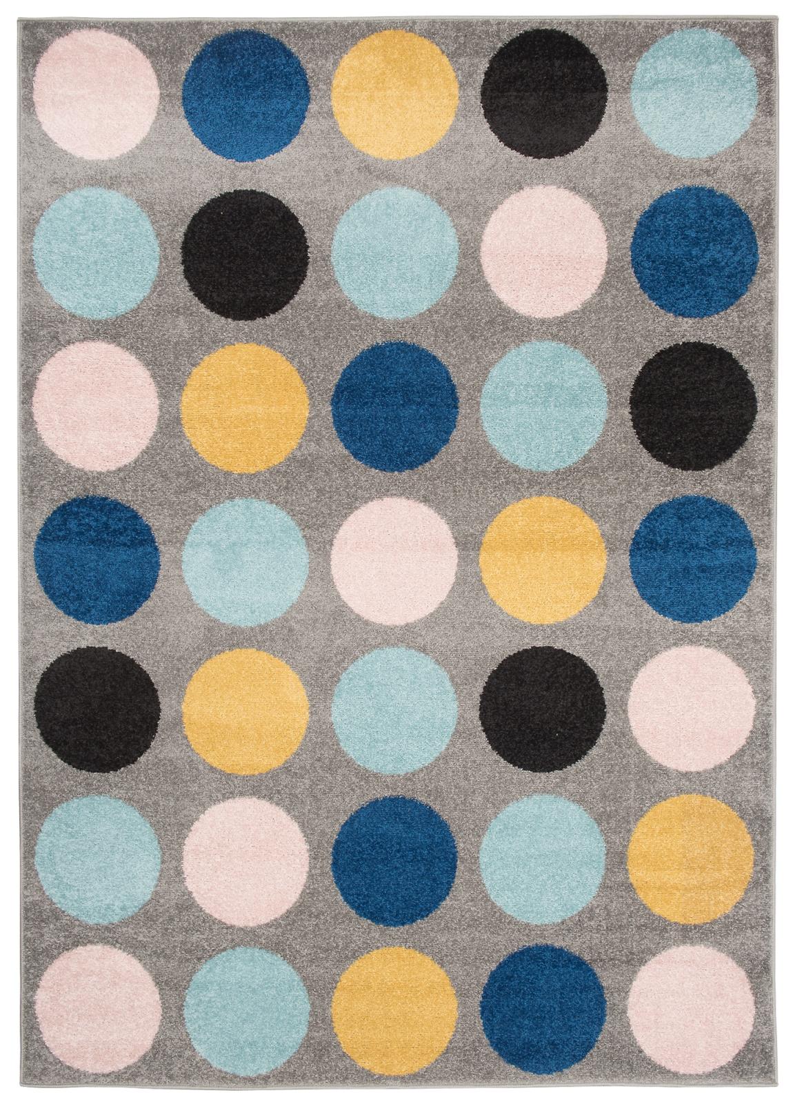 Tappeto moderno Azure geometrico C937C GRIGIO SCURO - colorato