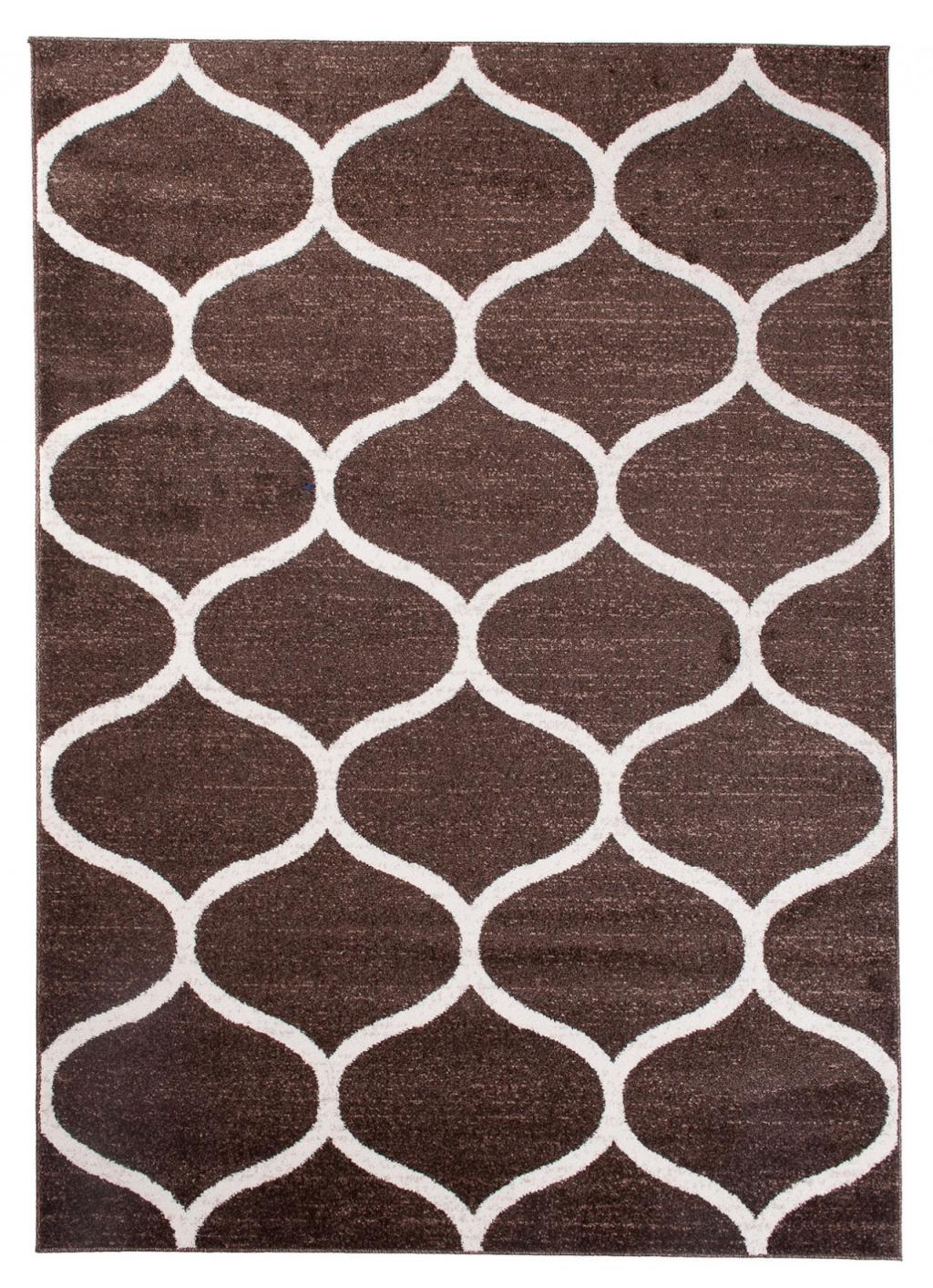 Tappeto moderno geometrico Sari E665A BROWN - marrone