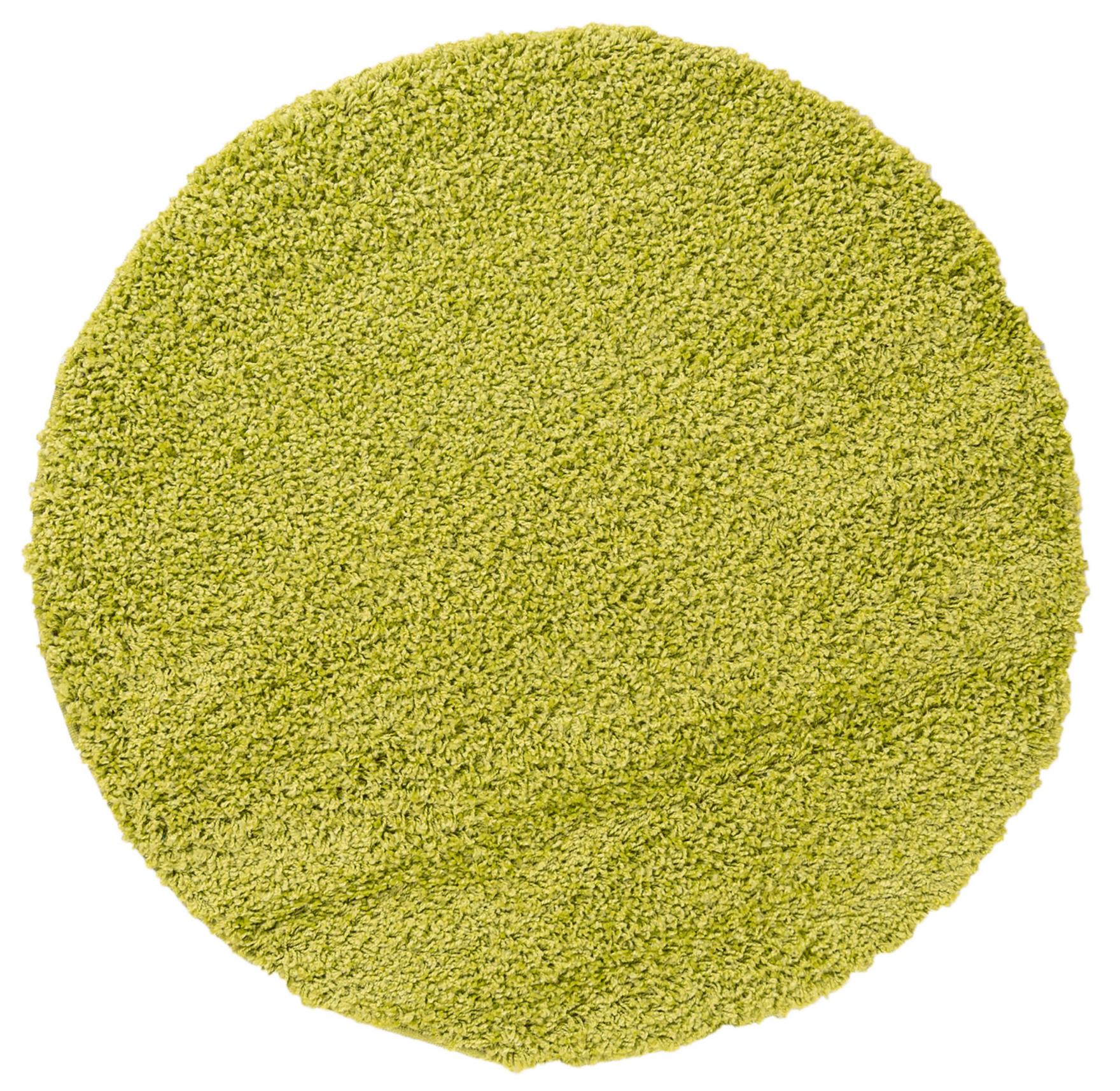 Tappeto rotondo shaggy a pelo lungo - Tokyo 6365A LIGHT GREEN - verde, tinta unita