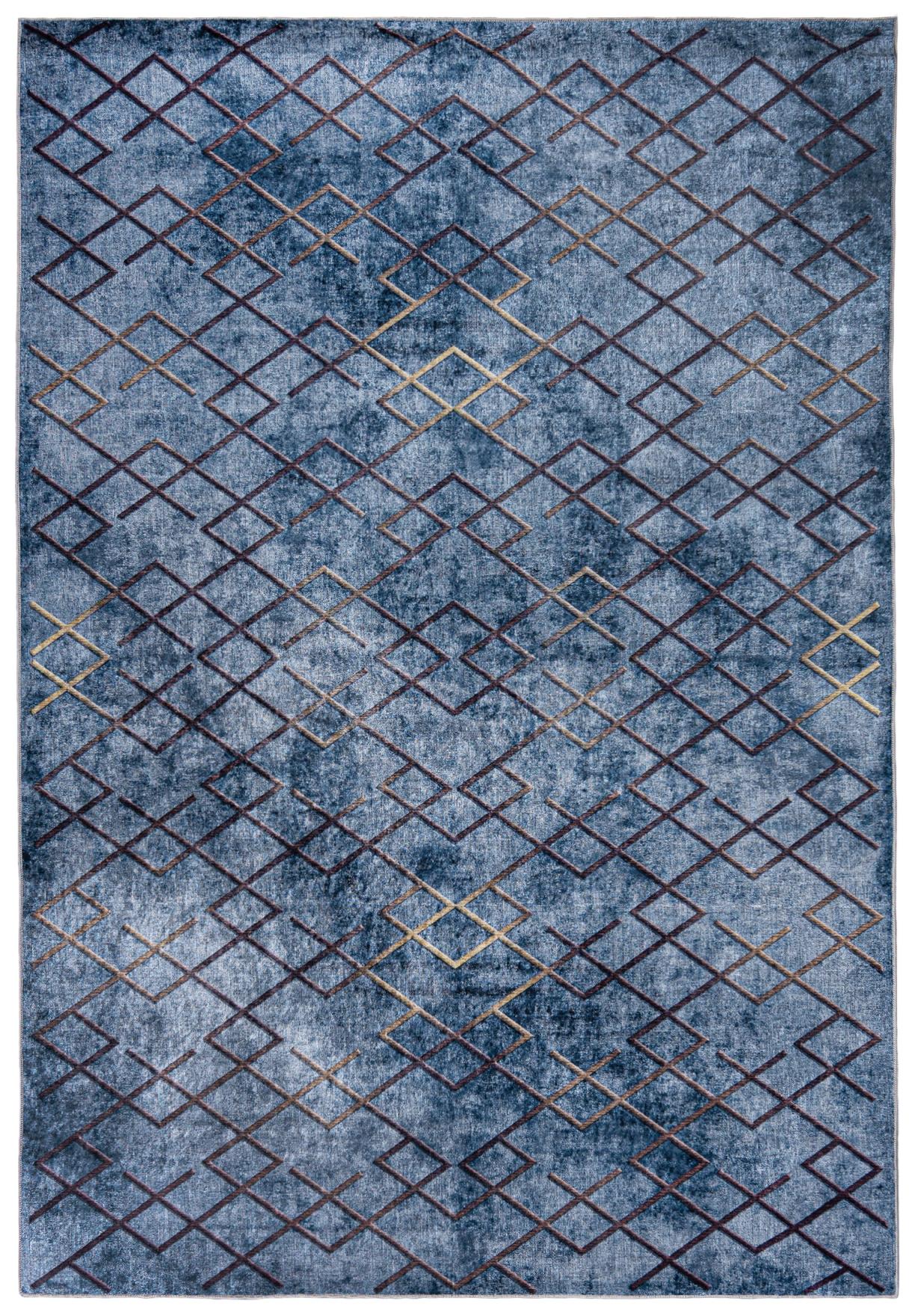 Tappeto geometrico vintage TOSCANA 26011 - blu