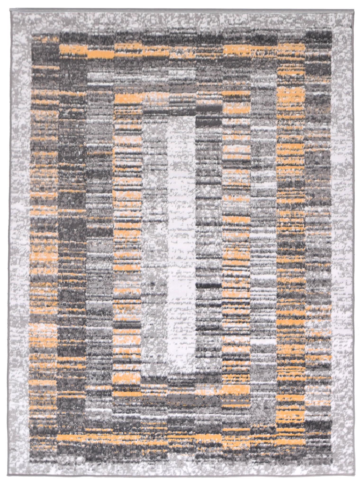 Tappeto moderno geometrico Vision Q195A GRIGIO - grigio, giallo