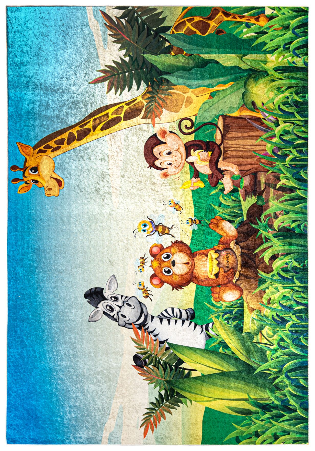 Tappeto per bambini Animali dello zoo d'Africa EMMA 2629 - colorato