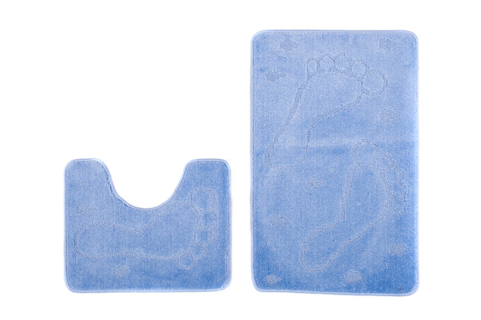 Tappeto da bagno - 2 pezzi MONO 1001 BLU, antiscivolo