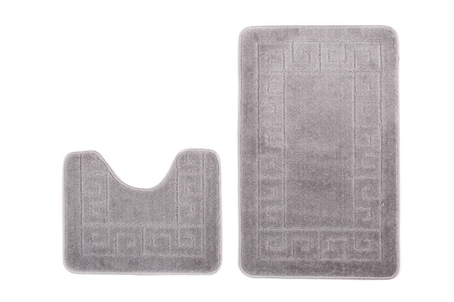 Tappeto da bagno - 2 pezzi MONO 1030 GRIGIO, antiscivolo
