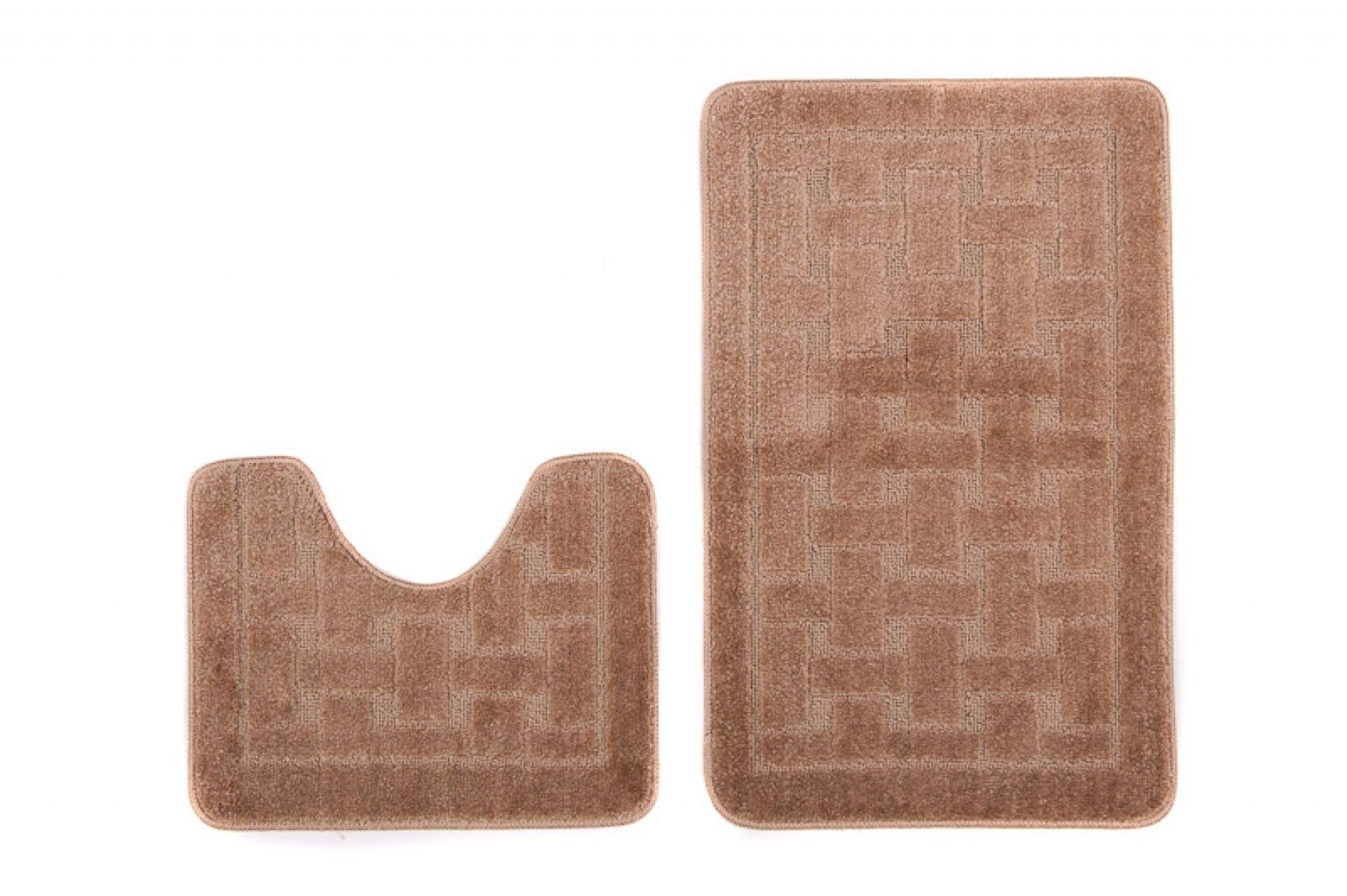 Tappeto bagno 2 pezzi MONO 1039 CAMEL - antiscivolo