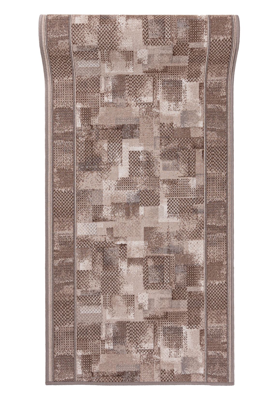 Tappeto corridoio con fondo gommato Antiscivolo Al metro GUMAZEL TRIBE SUEDE - cornice, retrò, beige, crema