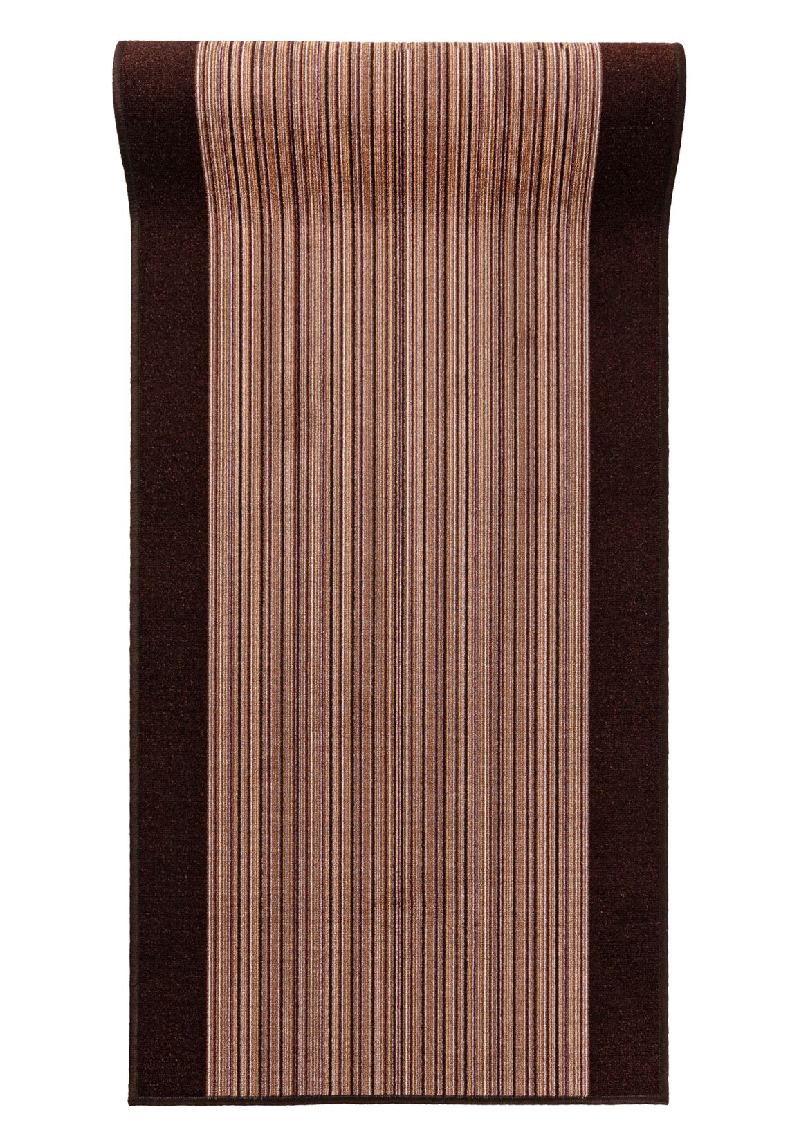 Tappeto corridoio con fondo gommato Antiscivolo A metraggio GUMAZEL CARNABY HAVANNAH - cornice, retrò, marrone