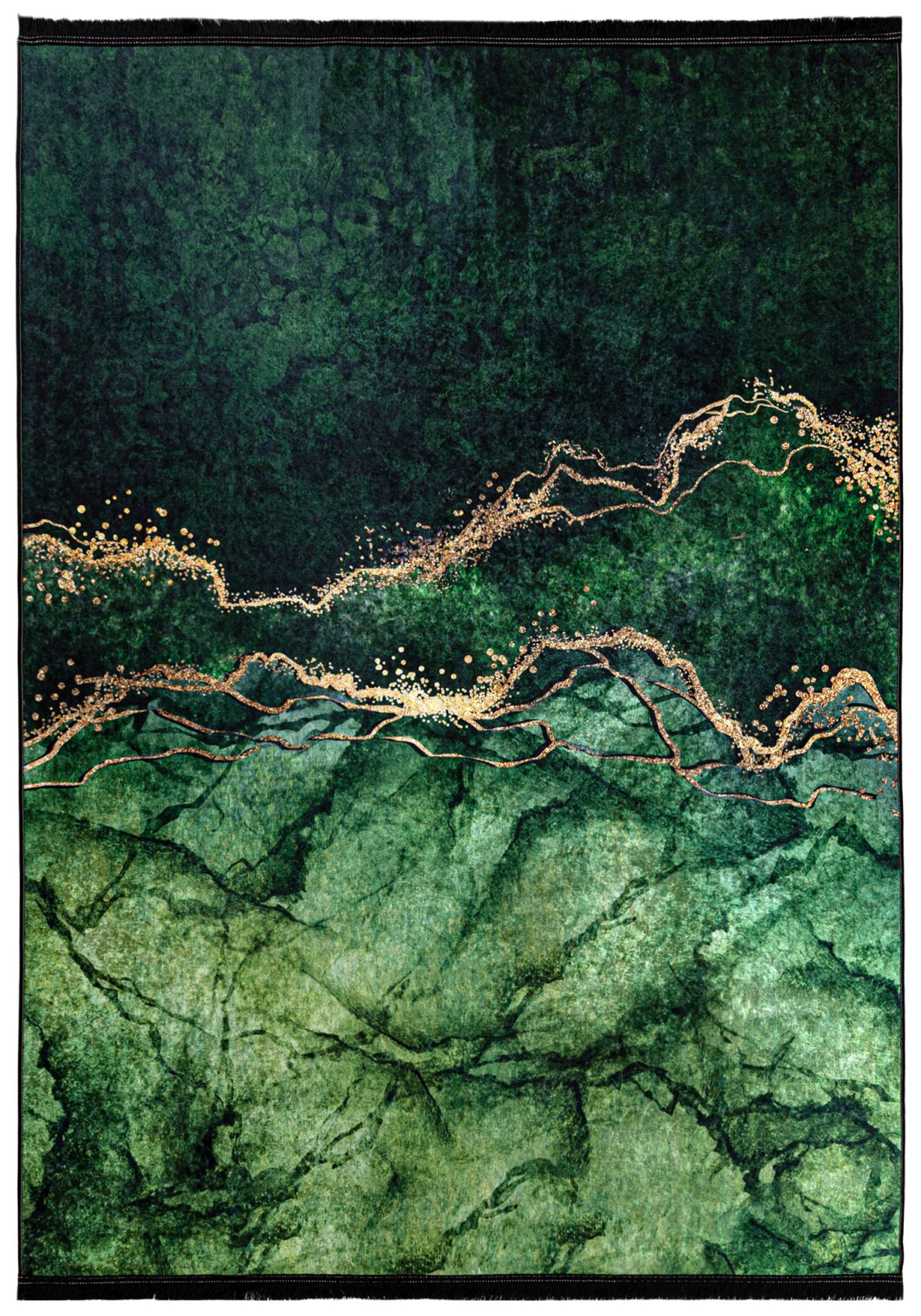 Tappeto Glamour Marble Verde bottiglia TOSCANA 44201 - verde bottiglia