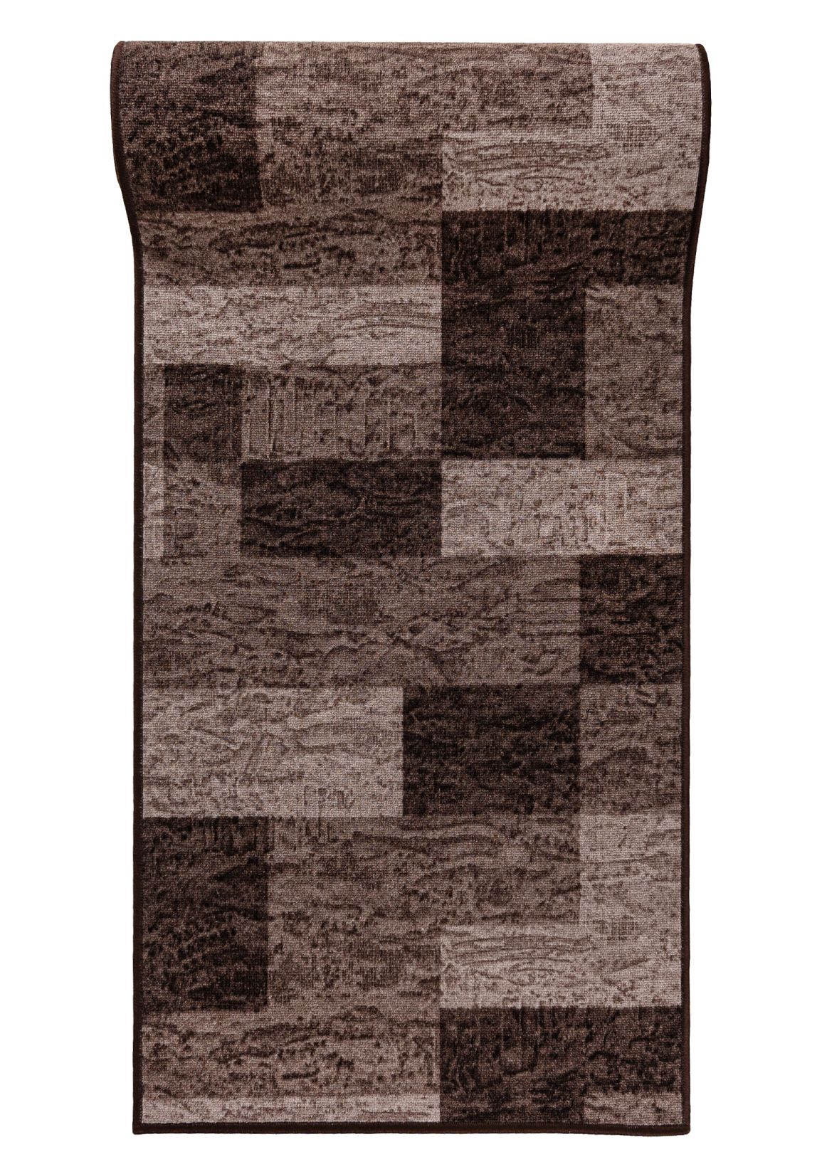 Tappeto corridoio con fondo gommato Antiscivolo A metraggio GUMAZEL ICONA HAVANA - retrò, geometrico, marrone