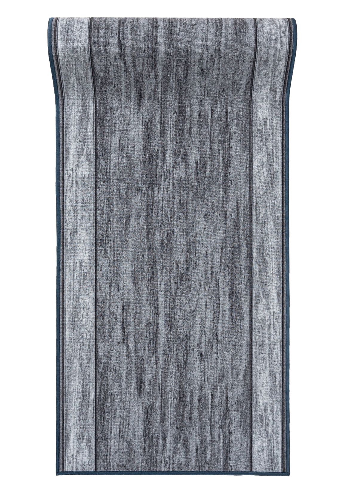 Tappeto corridoio con fondo gommato Antiscivolo A metraggio GUMAZEL RAMA SMOKE - cornice, retrò, grafite, grigio