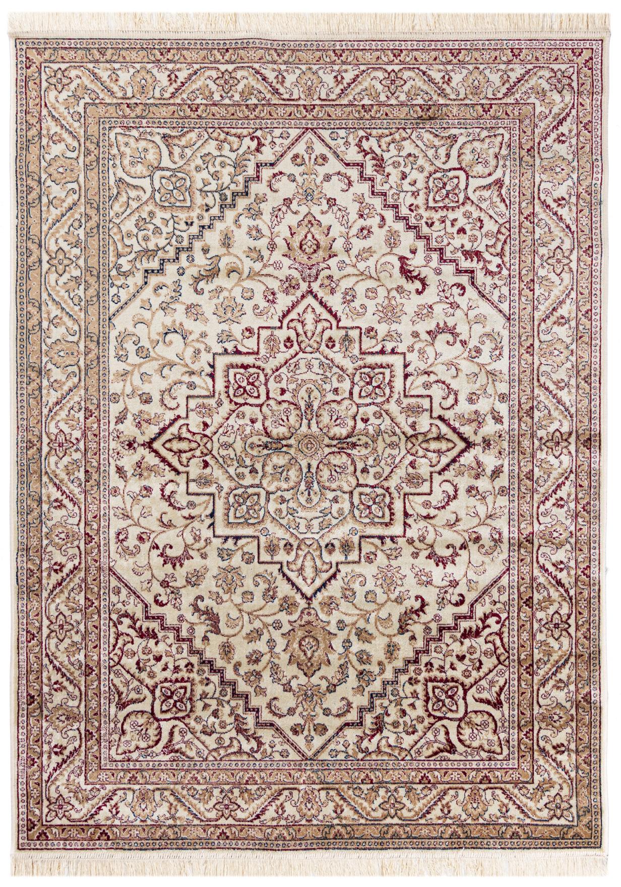 Tappeto tradizionale Isphahan 84412 IvoryRED - beige, rosso