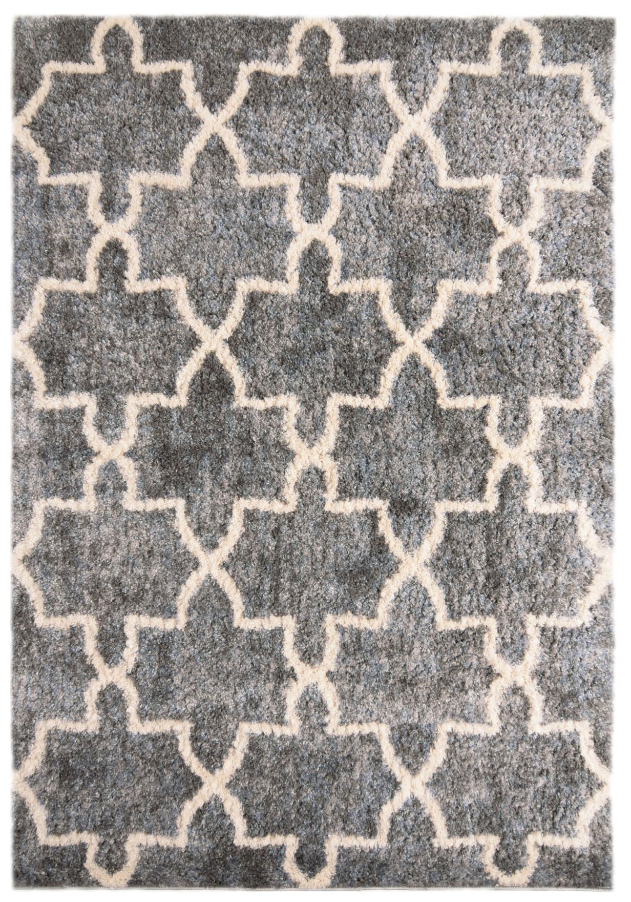 Tappeto Shaggy a pelo lungo Versay Geometric Q265A DARK GRAY - grigio