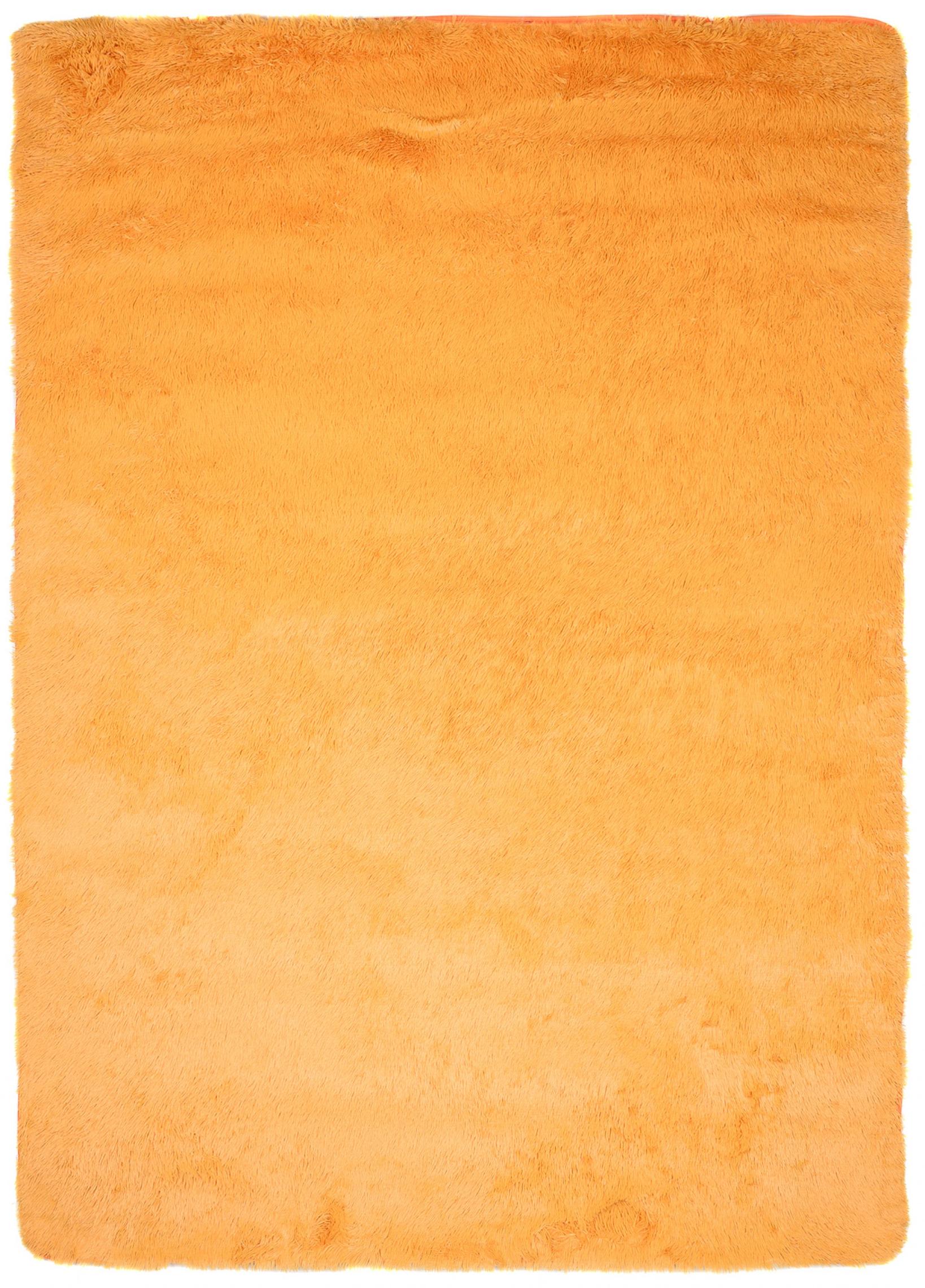 Tappeto Shaggy a pelo lungo in seta monocolore SOLID MUSTARD - arancione