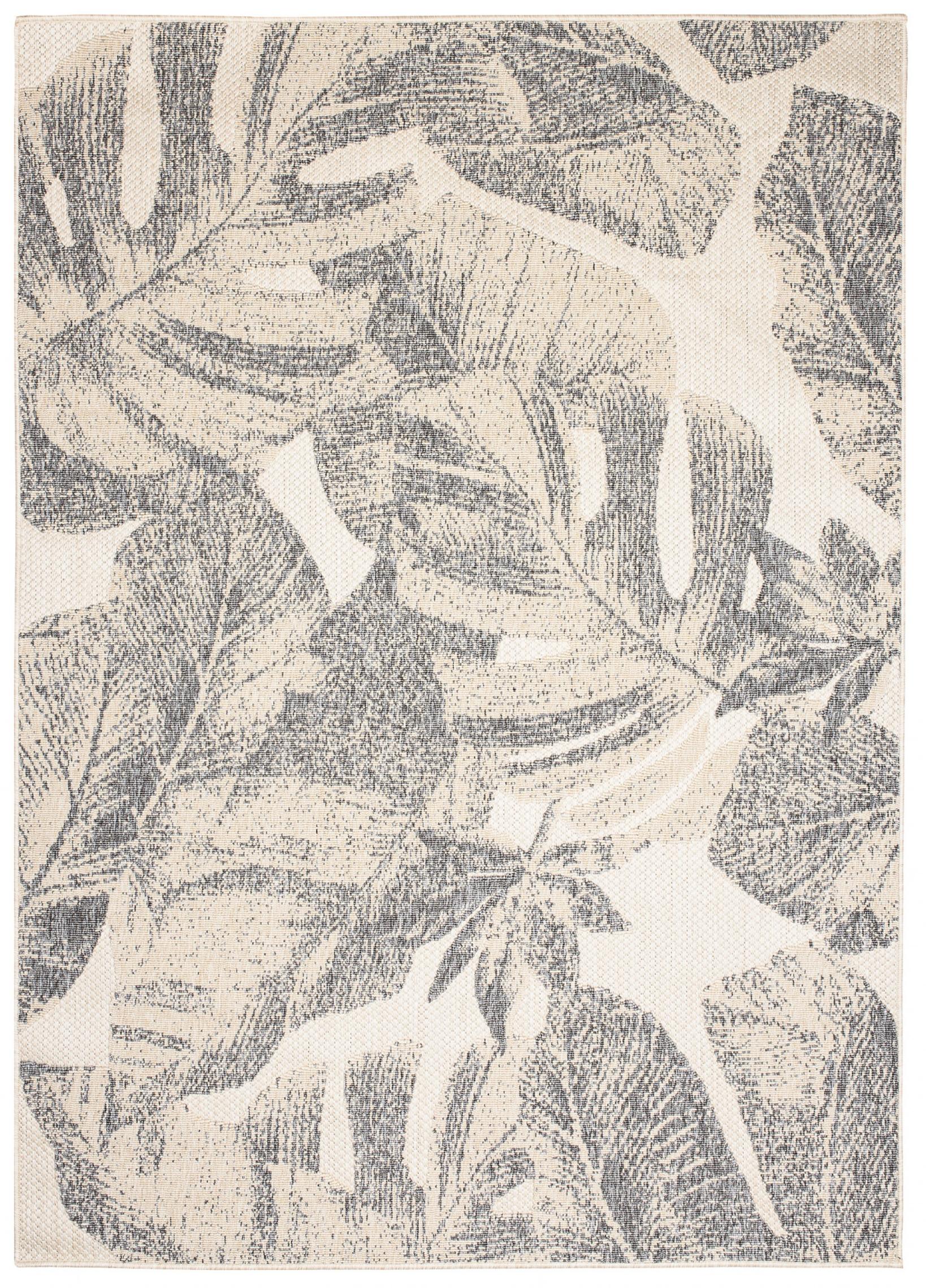 Tappeto da esterno/interno tessuto a mano Viera Motivo floreale MN86B crema - crema, beige