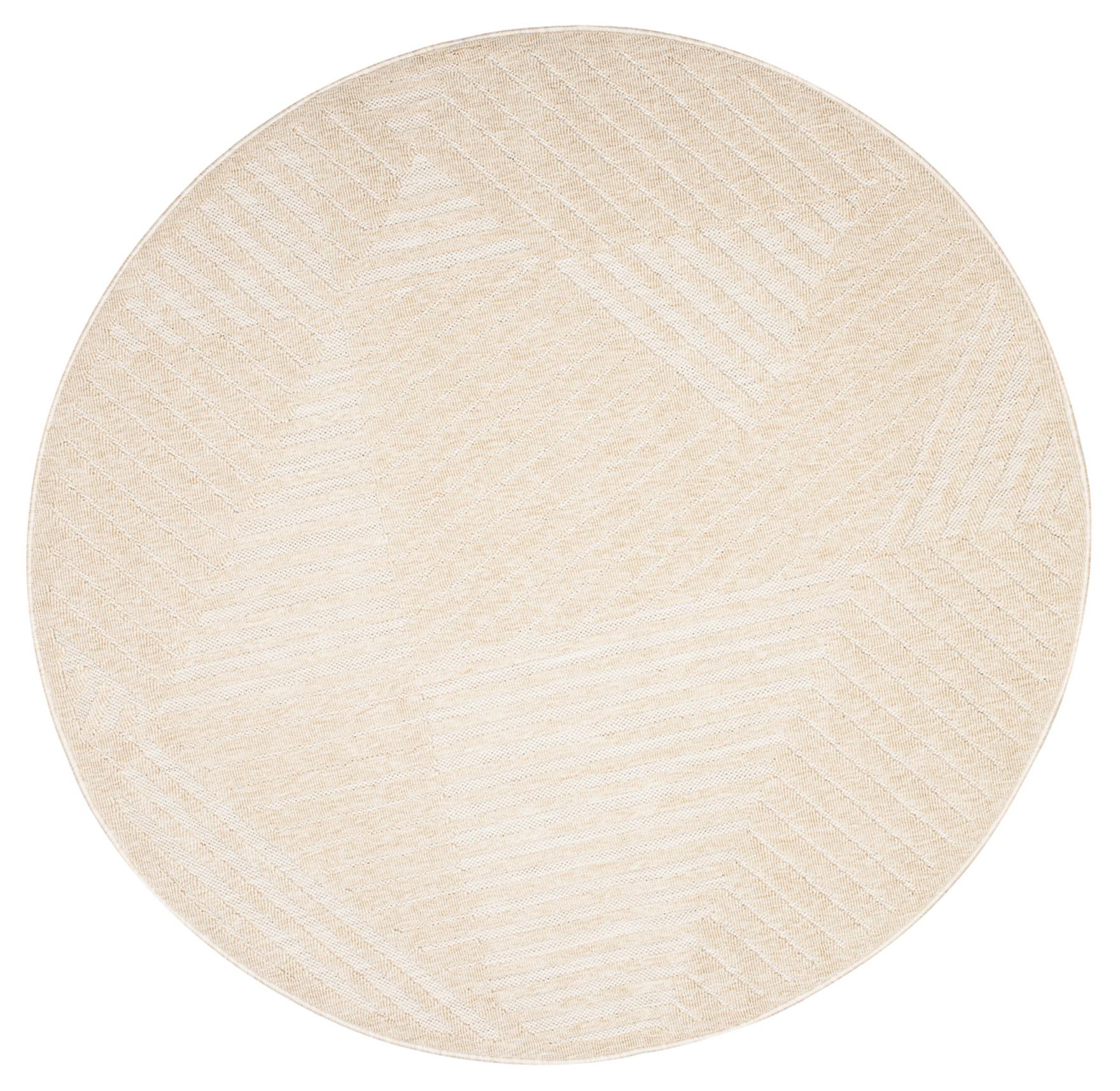 Tappeto piatto per interni/esterni Viera Circle Motivo geometrico FG42C CREMA - crema