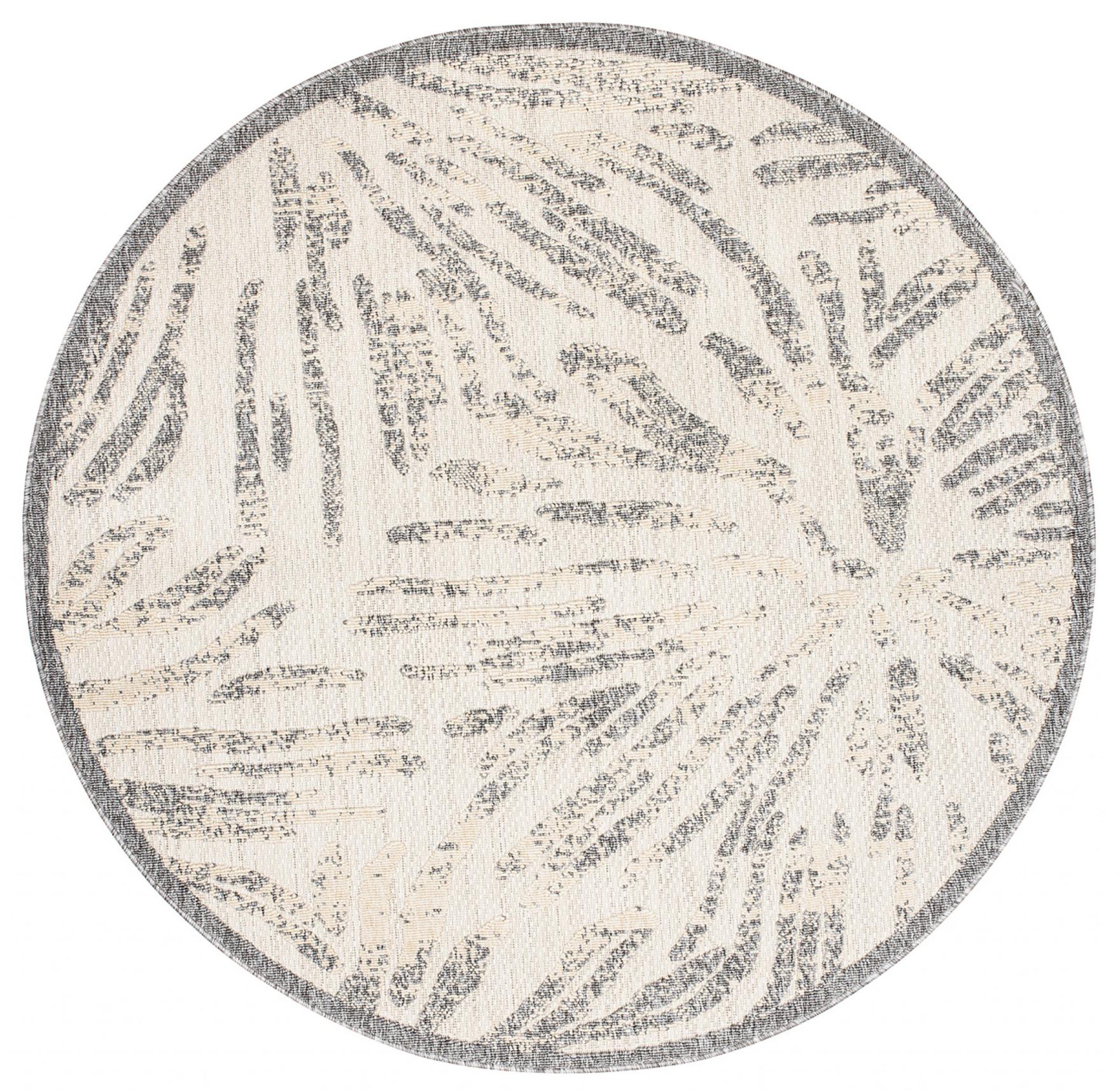 Tappeto piatto per interni/esterni Viera Circle Motivo geometrico FG95A CREMA - grigio chiaro, crema