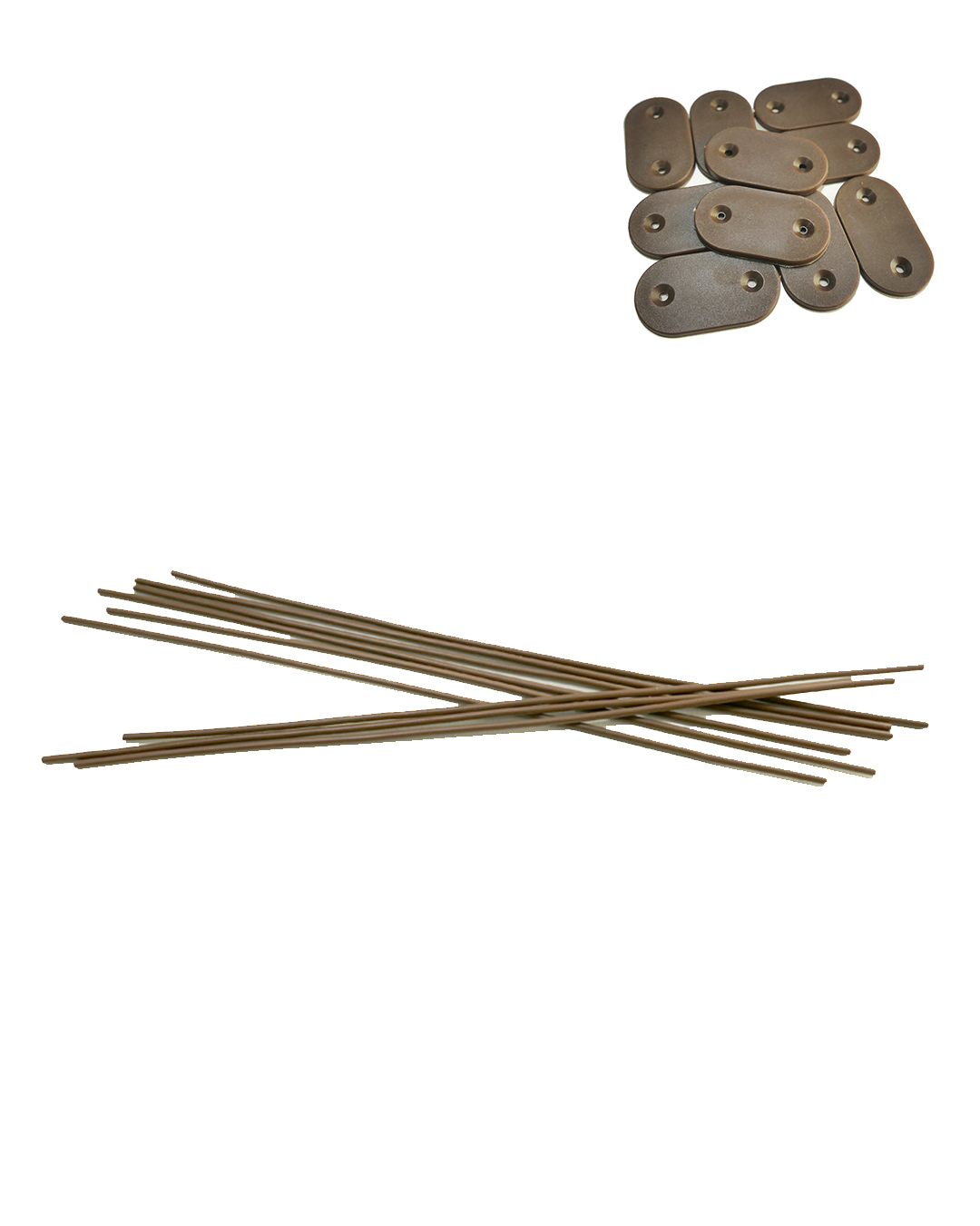 Set di montaggio per coperture da giardino in PVC, 26 pezzi - Tutto Asta - marrone